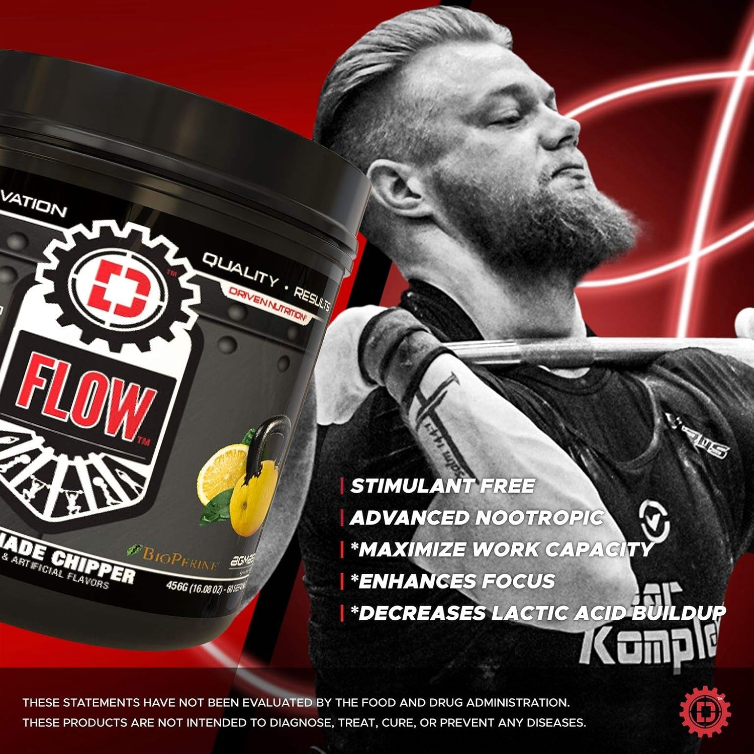 Flow Cognitive Nitric Oxide Nootropic - Boost Focus, Energy, Endurance - Vitamin B12, Electrolytes - Podium Punch Flavor