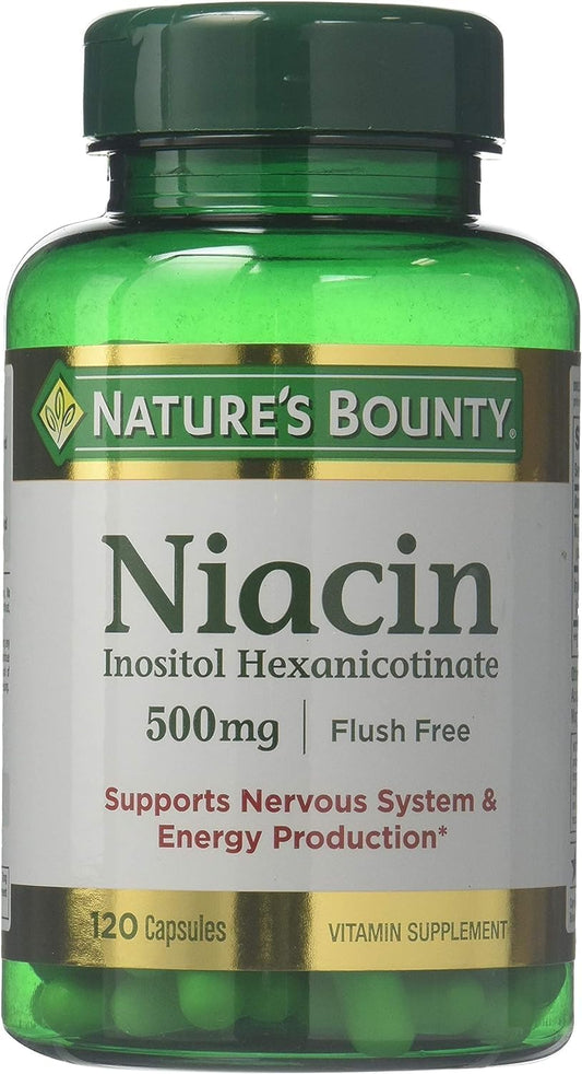 Flush Free Niacin 500mg by Nature's Bounty - 240 Capsules, Twin Pack