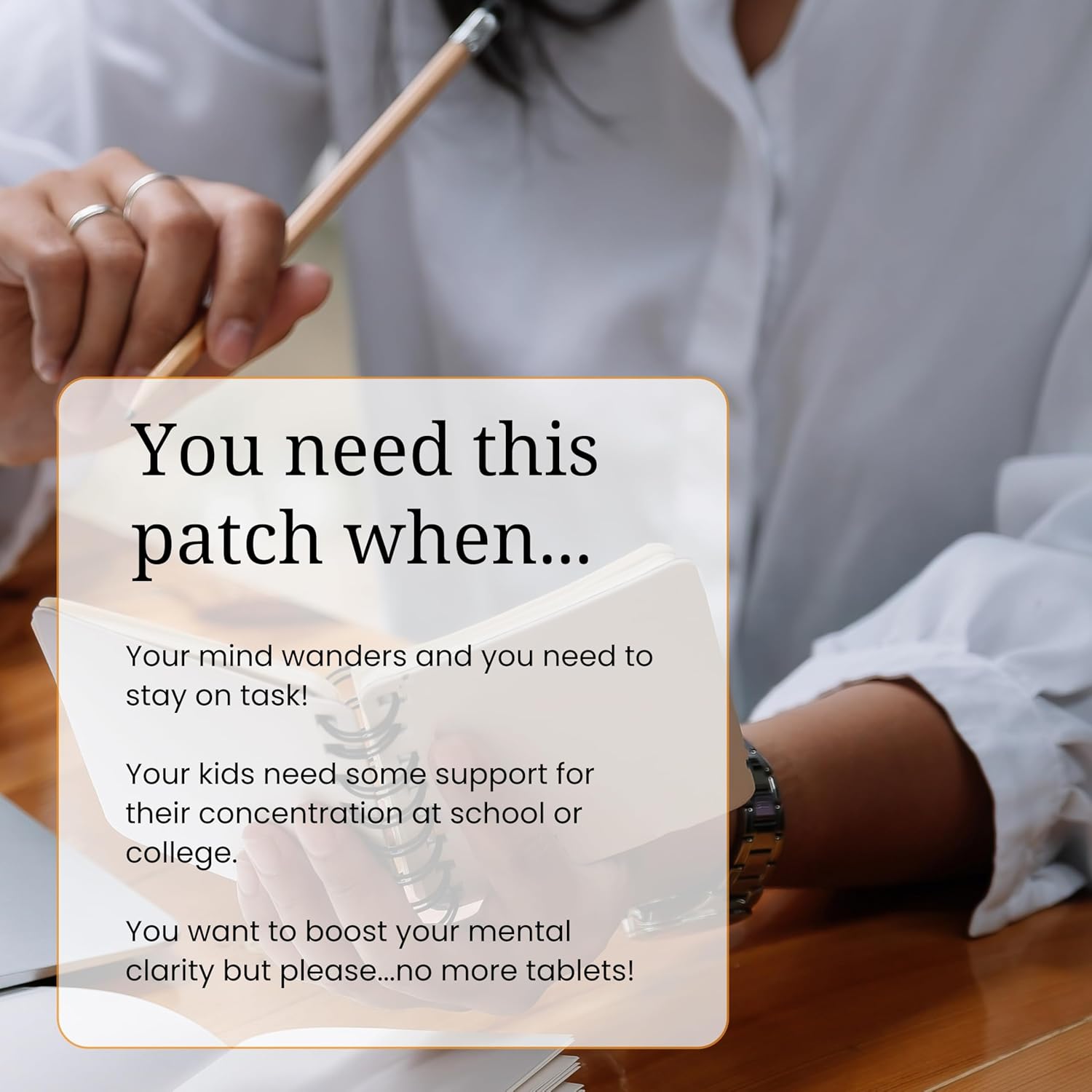 Focus Patch Remedy: Topical Patches with Ginkgo Biloba, Bacopa Monnieri, & More - 30 Patches for Adults & Kids