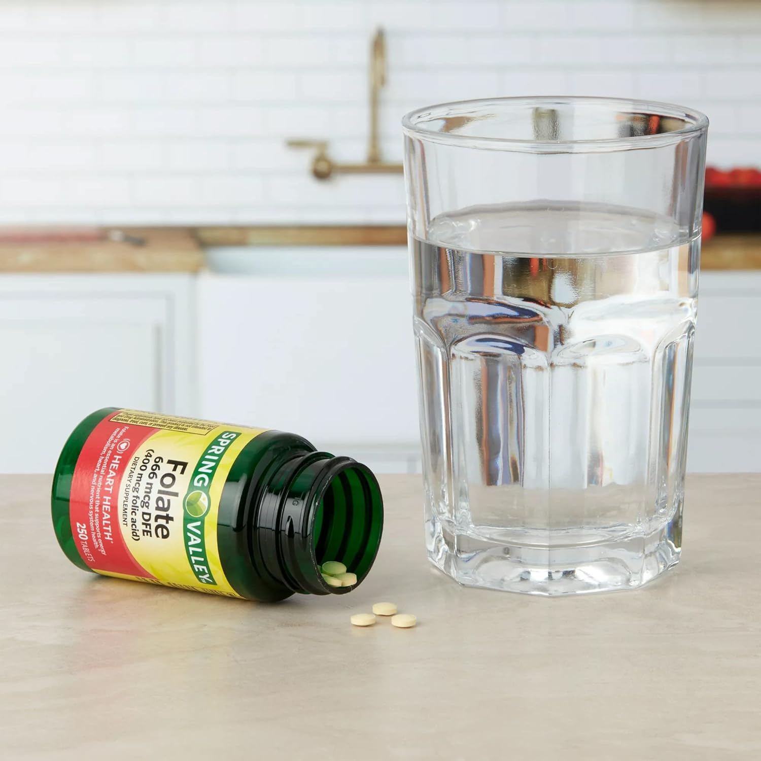 Folate Supplement Bundle with Diabetes Decoded Book - 250 Count Folate Vitamin for Women - 666 mcg DFE - 400 mg Folic Acid