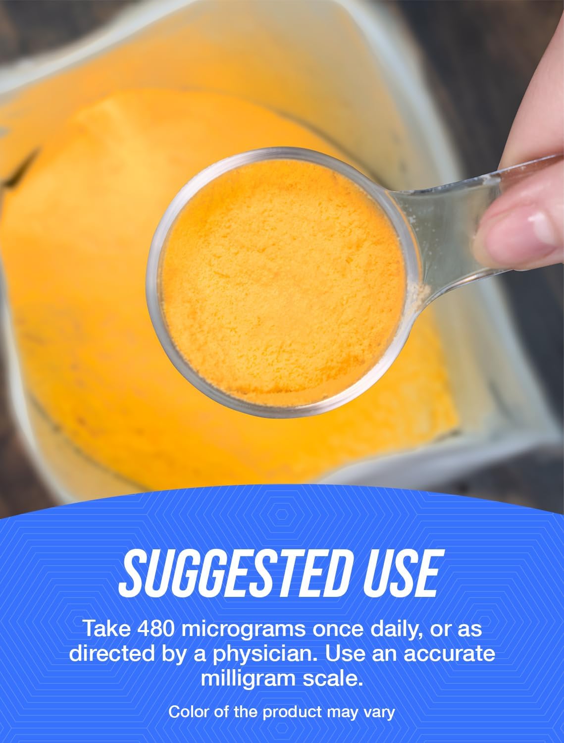 Folic Acid Powder Supplement - 800mcg Vitamin B9 for Prenatal Use - Gluten Free, 1kg (2.2 lbs) Pack of 1