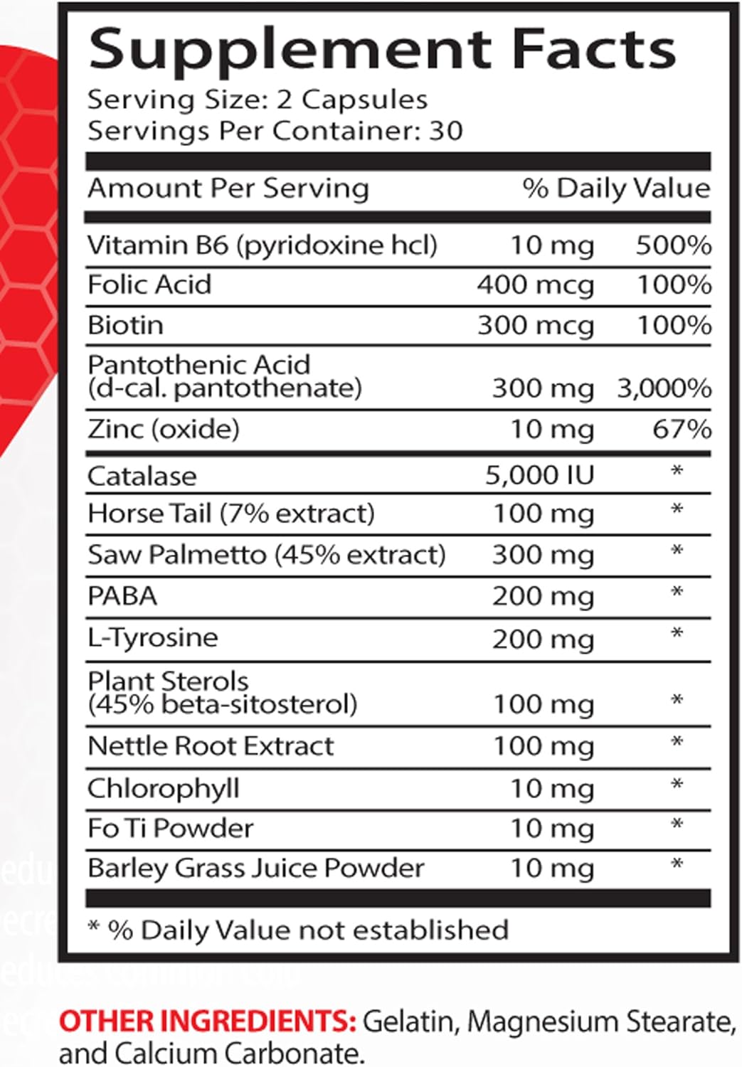 Folic Acid with B12 Supplement for Anti-Gray Hair, Skin, and Nails Support - 3 Bottles