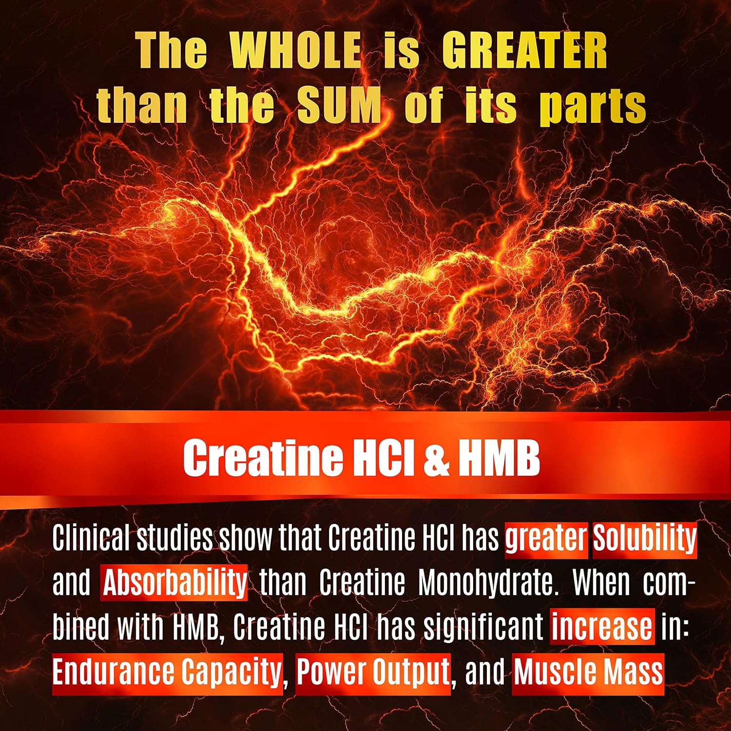 FOLONA Creatine HCL Capsules with HMB - Muscle Builder for Men & Women, Enhanced Endurance & Strength - 180 Vegan Capsules for Maximum Absorption & No Bloating