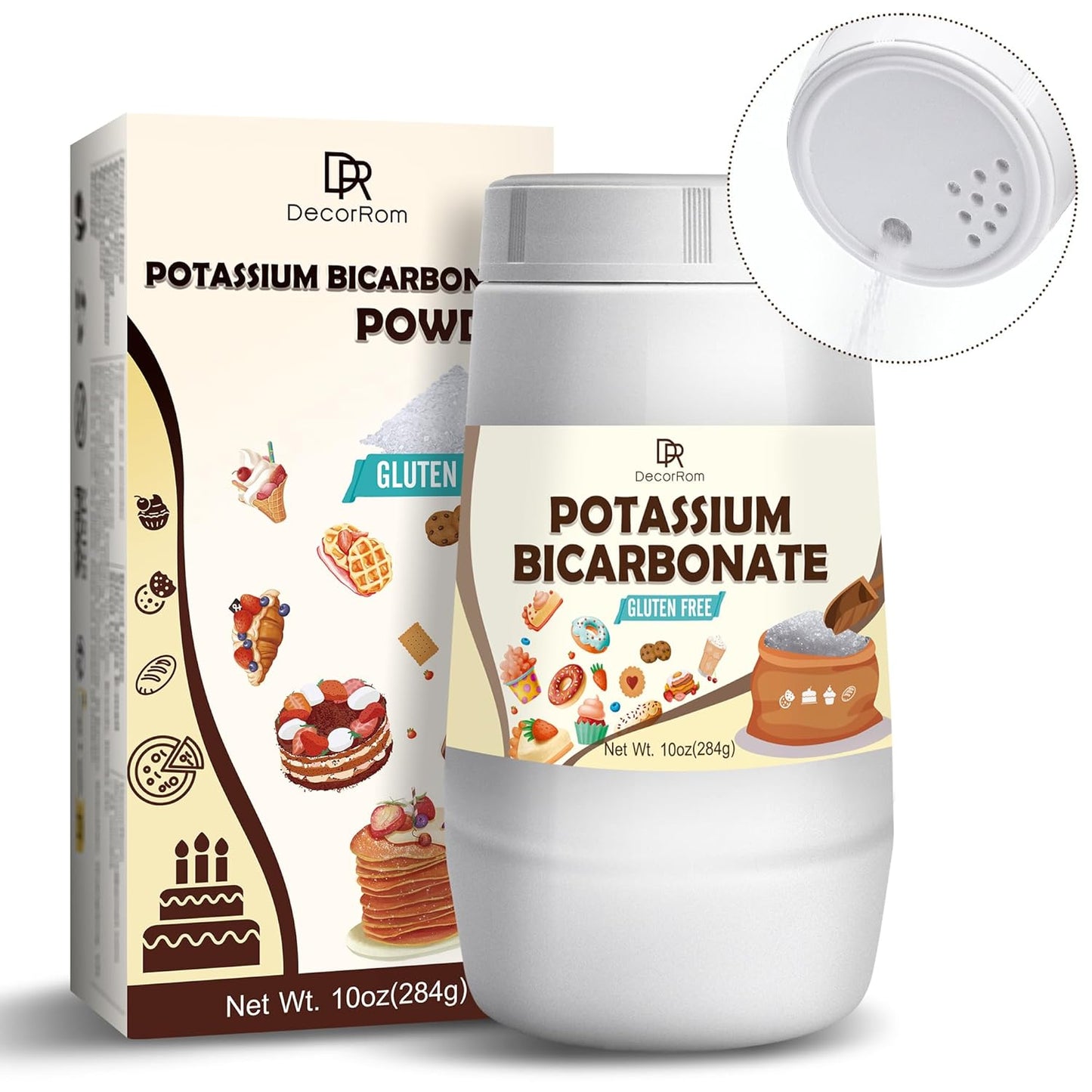 Food Grade Potassium Bicarbonate Powder 10oz - 100% Pure Leavening Agent for Baking, Plants, Cakes, Wine Making - Ideal for Cookies, Snacks, and More!