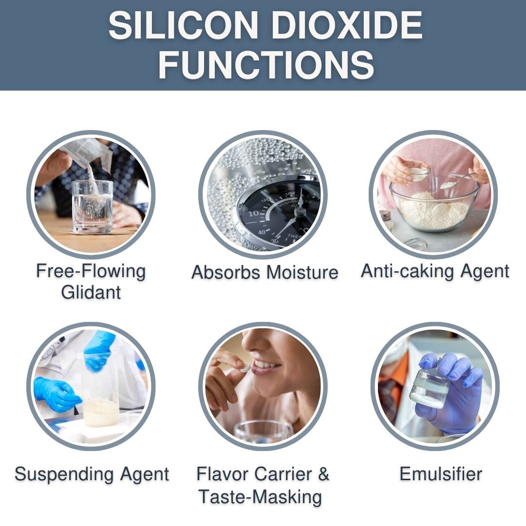 Food Grade Silica Powder 5 kg - Moisture-Absorbing Anticaking Agent for Tablet Press & Capsule Filler Pill Mix - LFA Tablet Presses Silicon Dioxide