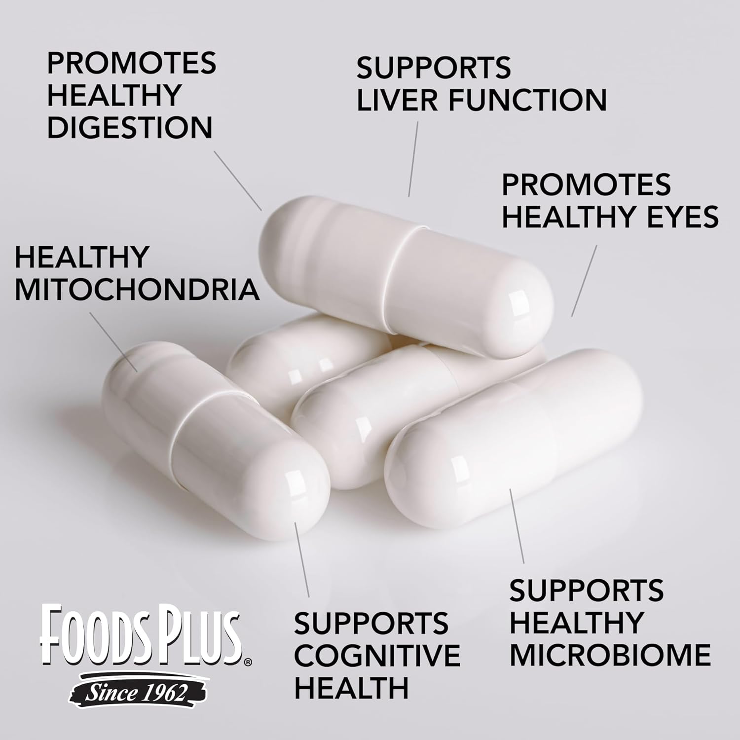 FoodsPlus Tudca Liver Support Capsules for Digestive Health - Bile Salt for Healthy Liver, 60 Count