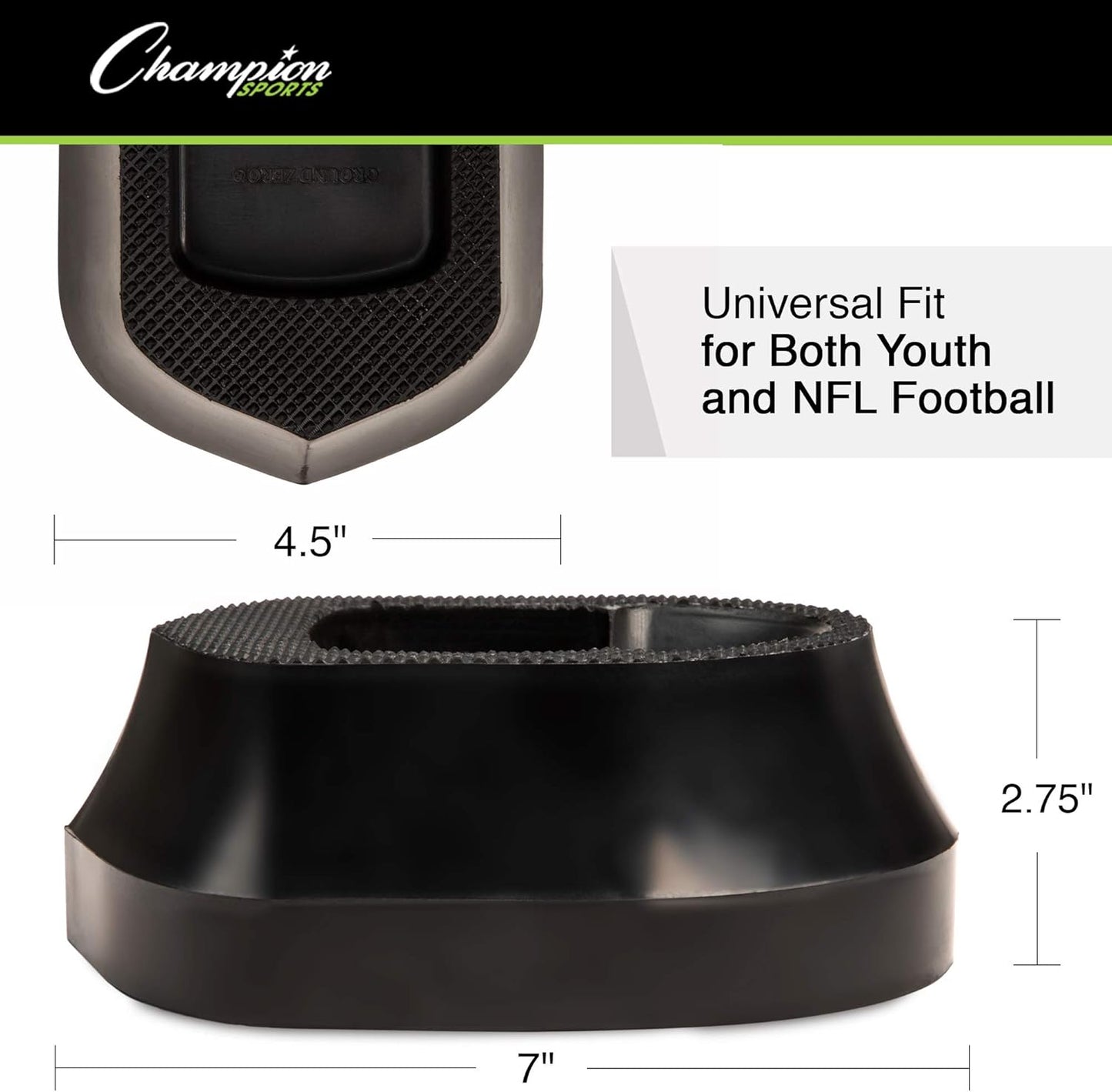 Football Kicking Tee for Kickoff Practice - Ball Holder Tees for Footballs - Kicking Block and Accessories by Champion Sports