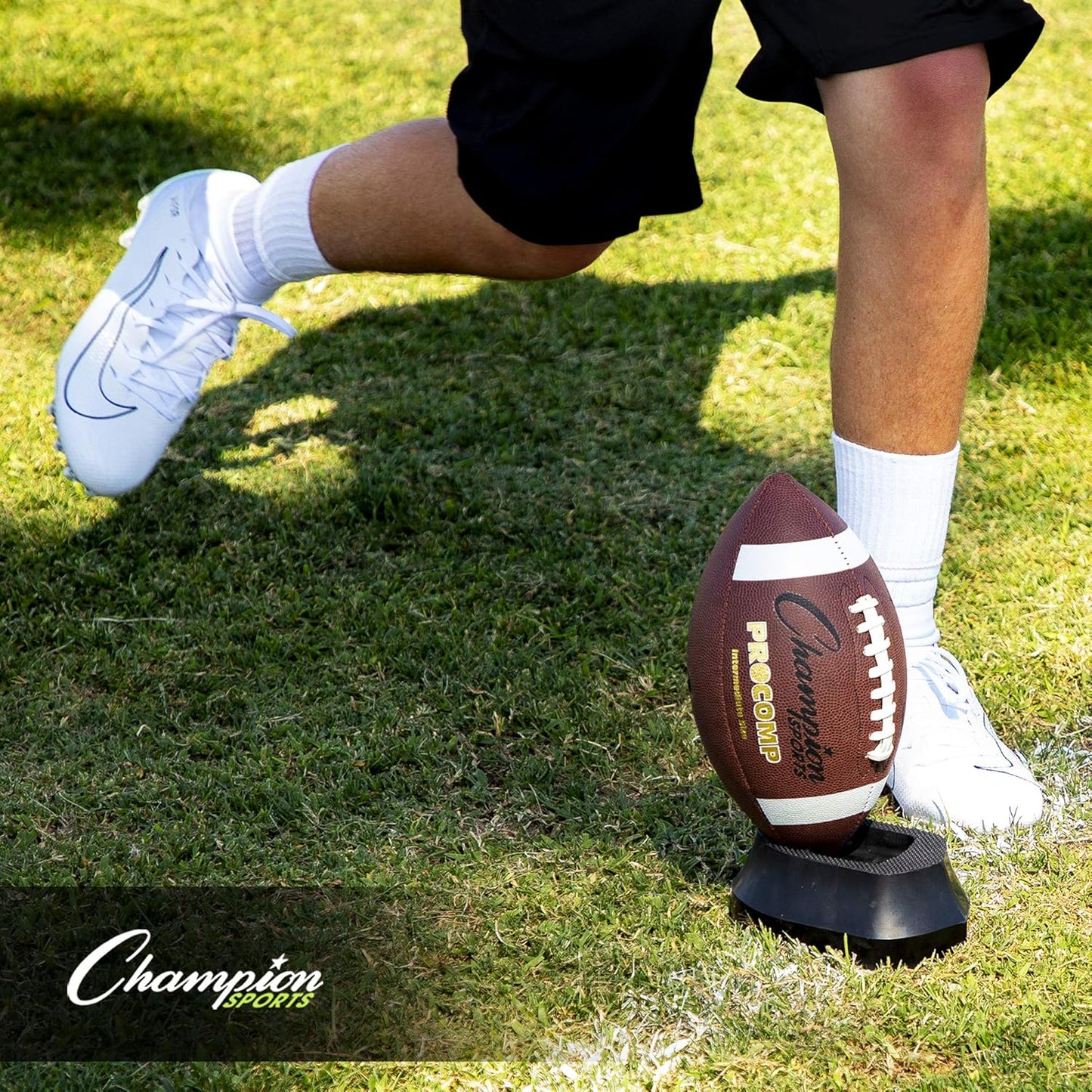 Football Kicking Tee for Kickoff Practice - Ball Holder Tees for Footballs - Kicking Block and Accessories by Champion Sports