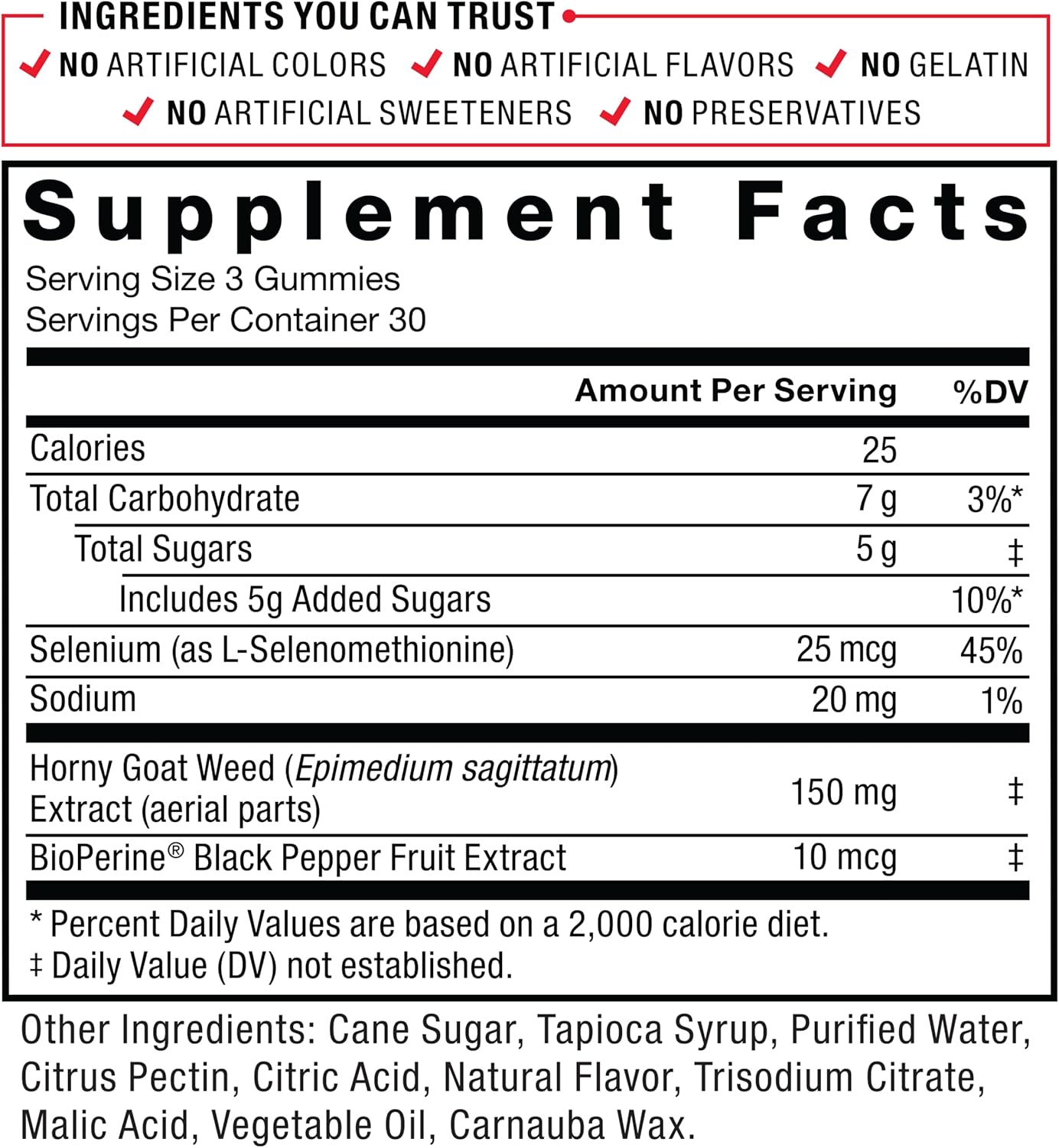 Force Factor Horny Goat Weed Gummies for Men - Natural Male Drive & Vitality Supplement - Superior Absorption - Passion Berry Flavor - 90 Count