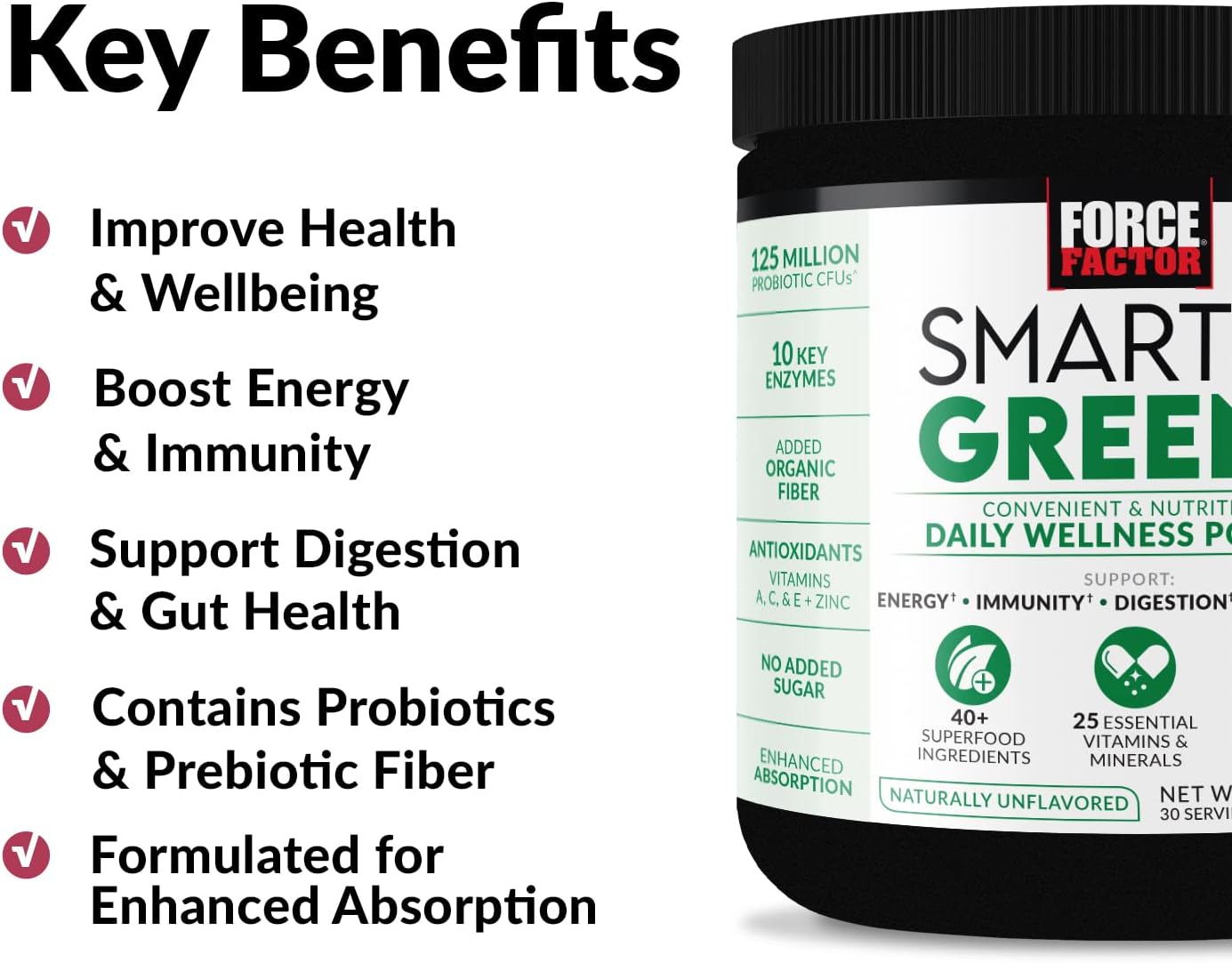 Force Factor Total Beets & Smarter Greens Superfood Powder for Energy, Immunity, and Circulation Boost