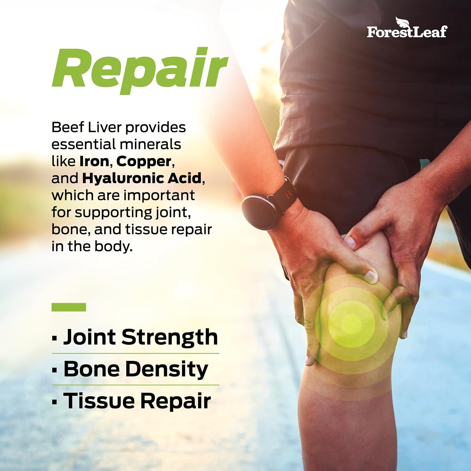 ForestLeaf Grass Fed Beef Liver Capsules - 3000mg Per Serving - Supports Immunity & Wellness - Natural Iron, Vitamin A & B12 - 180 Capsules