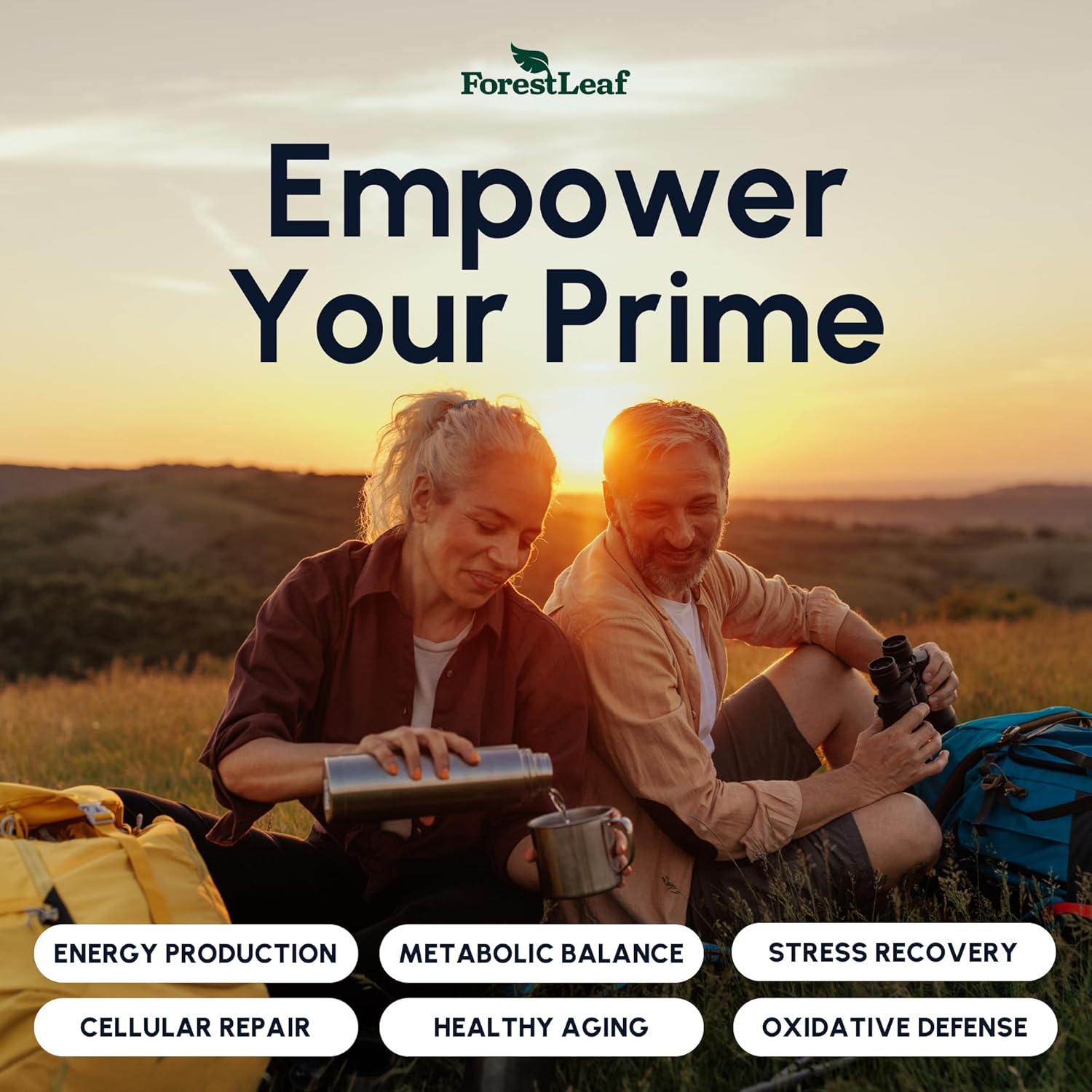 ForestLeaf Liposomal NAD Booster Supplement with Resveratrol, D-Ribose, Pomegranate - Gluten Free Anti-Aging NAD+ for Women and Men - 60 Count