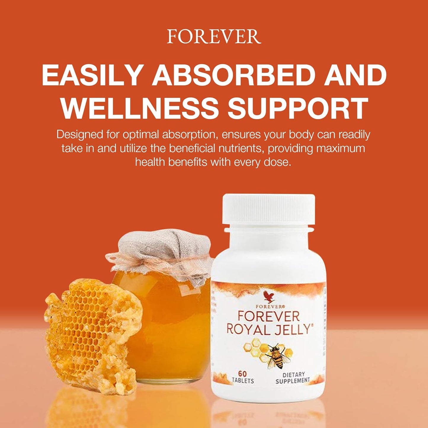 Forever Living - Royal Jelly Supplement for Energy and Vitality - Vegetarian and Gluten-Free - 2 Bottles