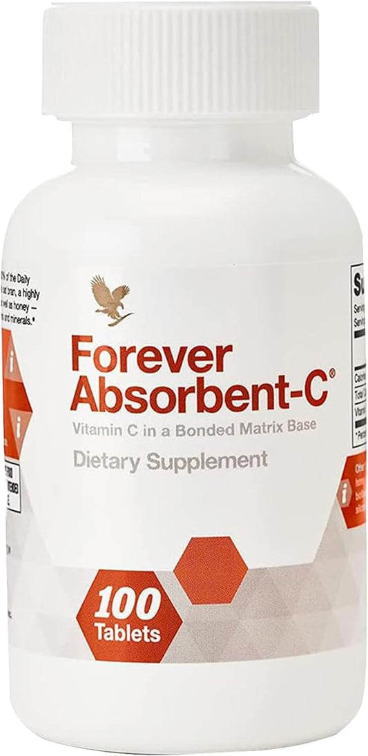 Forever Living Absorbent-C Orange and Honey Chewable Tablets - Vitamin C Immune Support and Skin Health Supplement