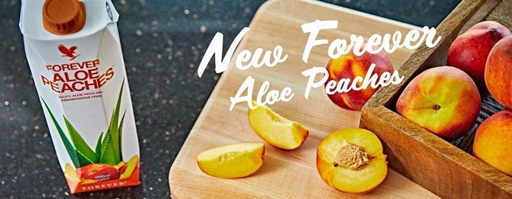 Forever Living Aloe Peaches Juice - Supports Digestion and Immune System, Vegan and Gluten-Free - 33.8 fl oz