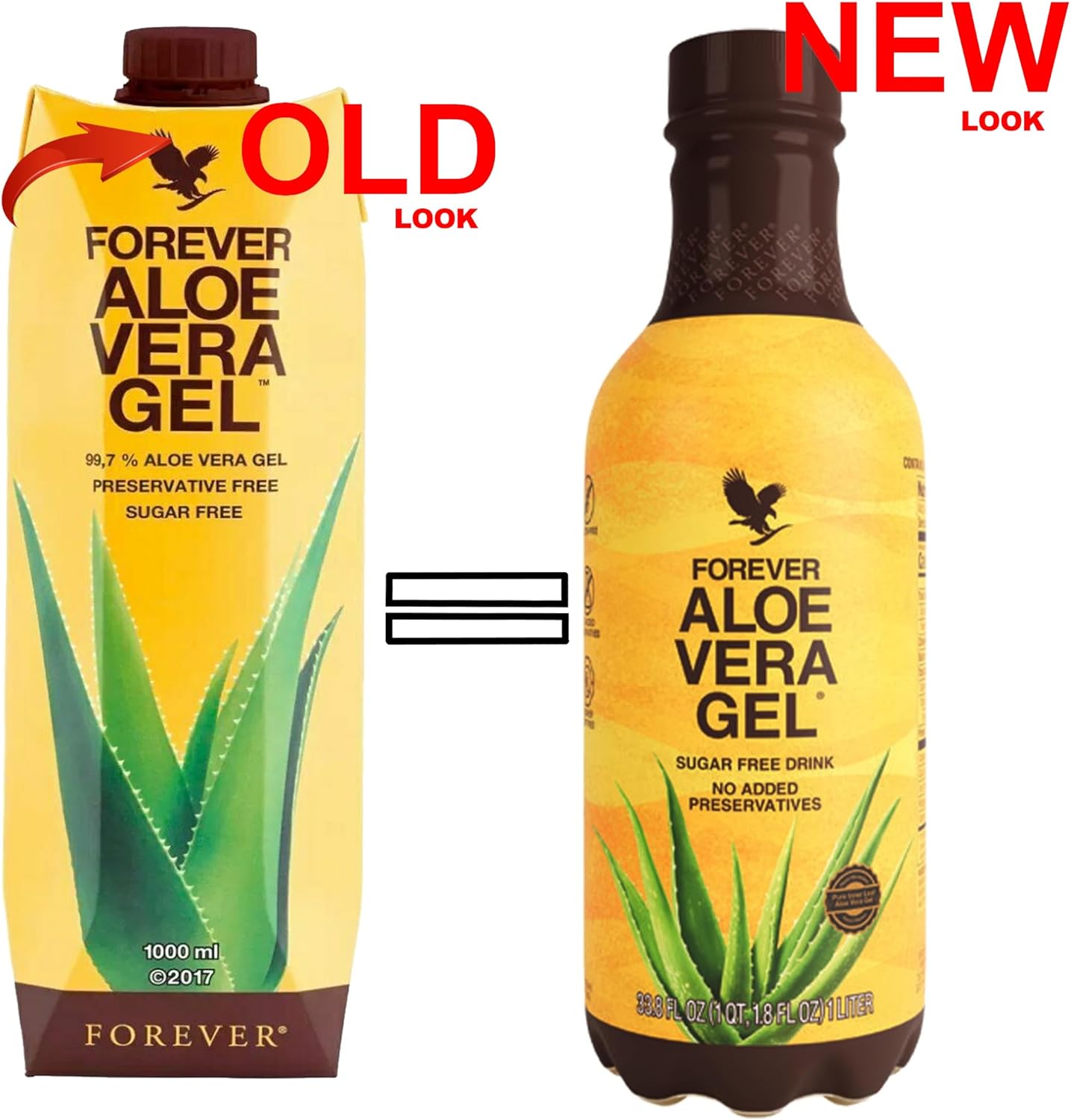 Forever Living Aloe Vera Gel - Pure Inner Leaf Gel for Digestive Health and Immune Support - 38 oz (Pack of 2)