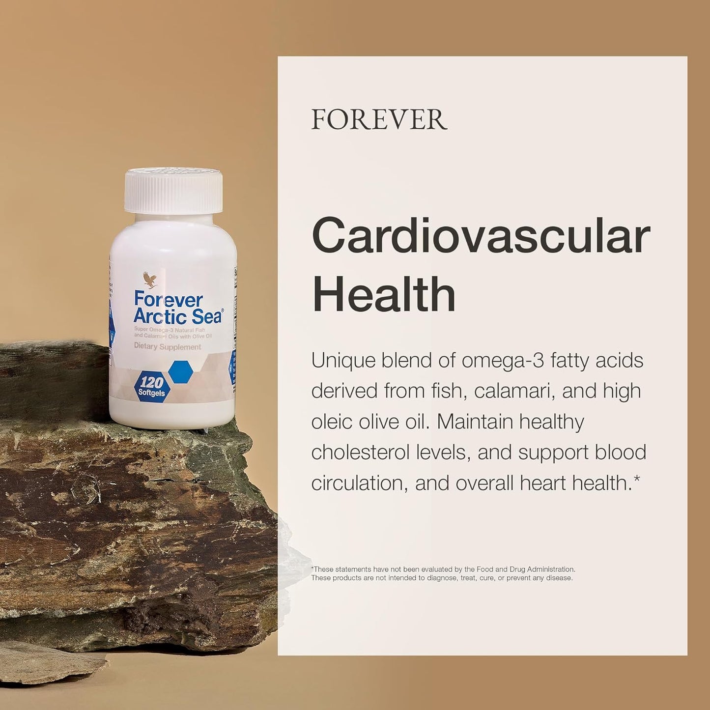 Forever Living Arctic Sea Omega-3 Softgels - EPA and DHA Fatty Acid Supplement for Heart, Brain, and Eye Health - Gluten-Free - 120 Count