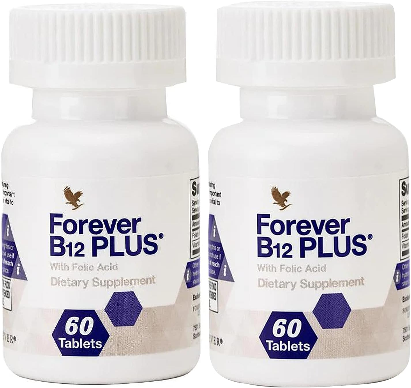 Forever Living B12 Plus: Energy-Boosting Essential B Vitamins for Immune Support - Vegan, Vegetarian, Gluten-Free - 60 Tablets