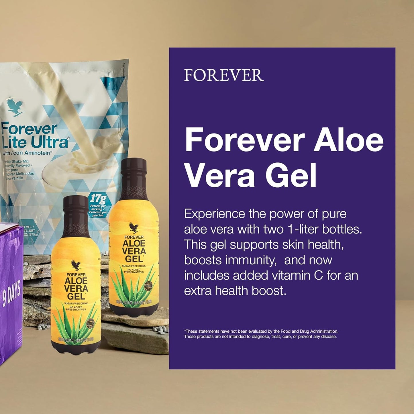 Forever Living C9 Lite Ultra Vanilla Cleanse Kit with Aloe Vera Gel, Plant Protein, Thermogenic Blend, Garcinia Cambogia, & Fiber - Forever Living Products