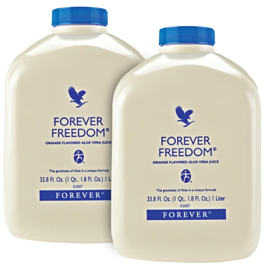 Forever Living Forever Freedom Orange - Joint Support with Aloe Vera, Glucosamine, and Chondroitin - Gluten-Free 33.8 fl oz (2-Pack)