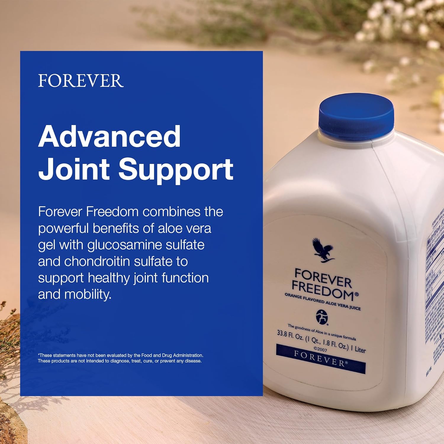 Forever Living Forever Freedom Orange - Joint Support with Aloe Vera, Glucosamine, and Chondroitin - Gluten-Free 33.8 fl oz (2-Pack)