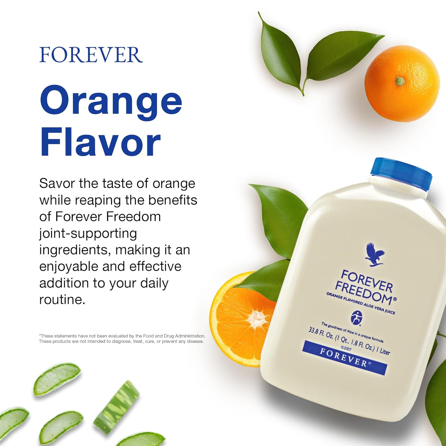 Forever Living Forever Freedom Orange - Joint Support with Aloe Vera, Glucosamine, and Chondroitin - Gluten-Free 33.8 fl oz (2-Pack)