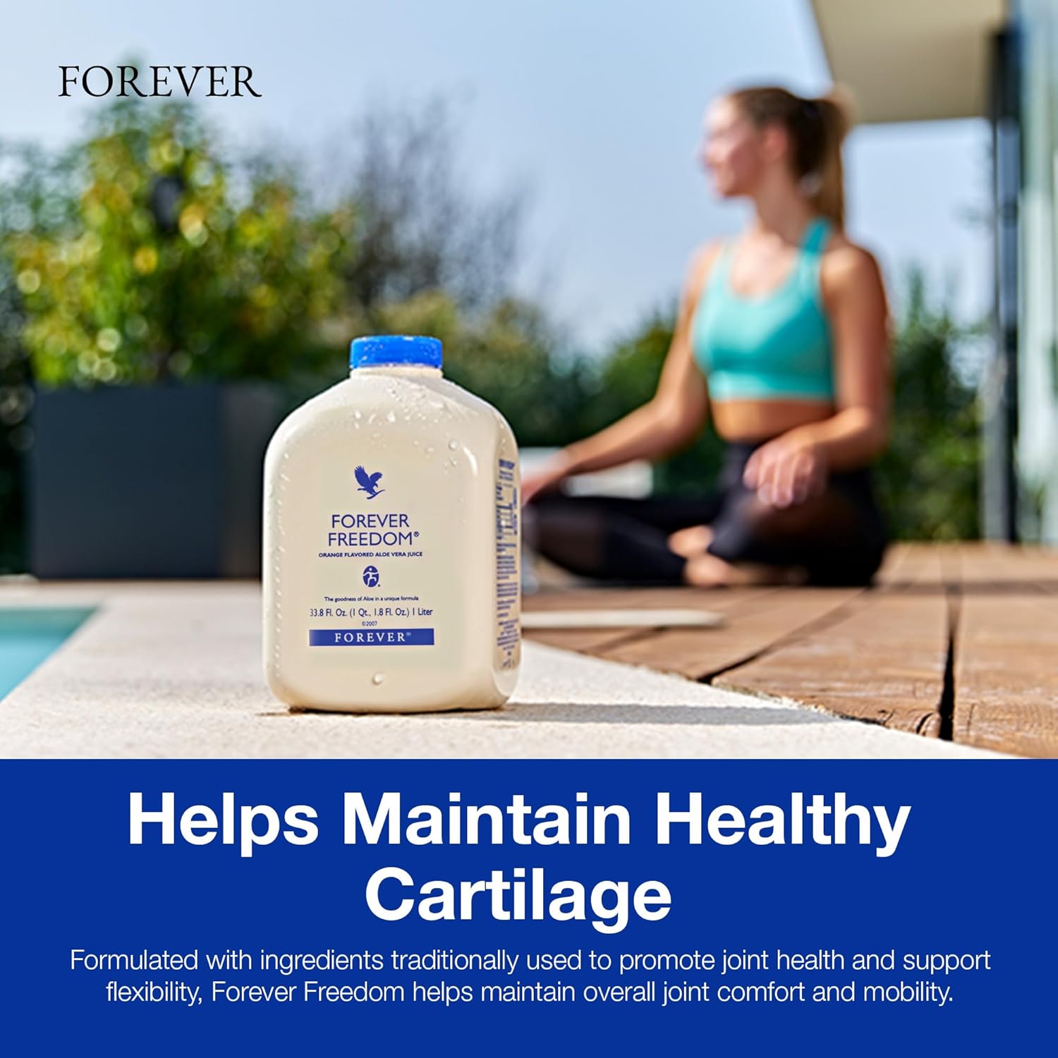 Forever Living Forever Freedom Orange - Joint Support with Aloe Vera, Glucosamine, and Chondroitin - Gluten-Free 33.8 fl oz (2-Pack)