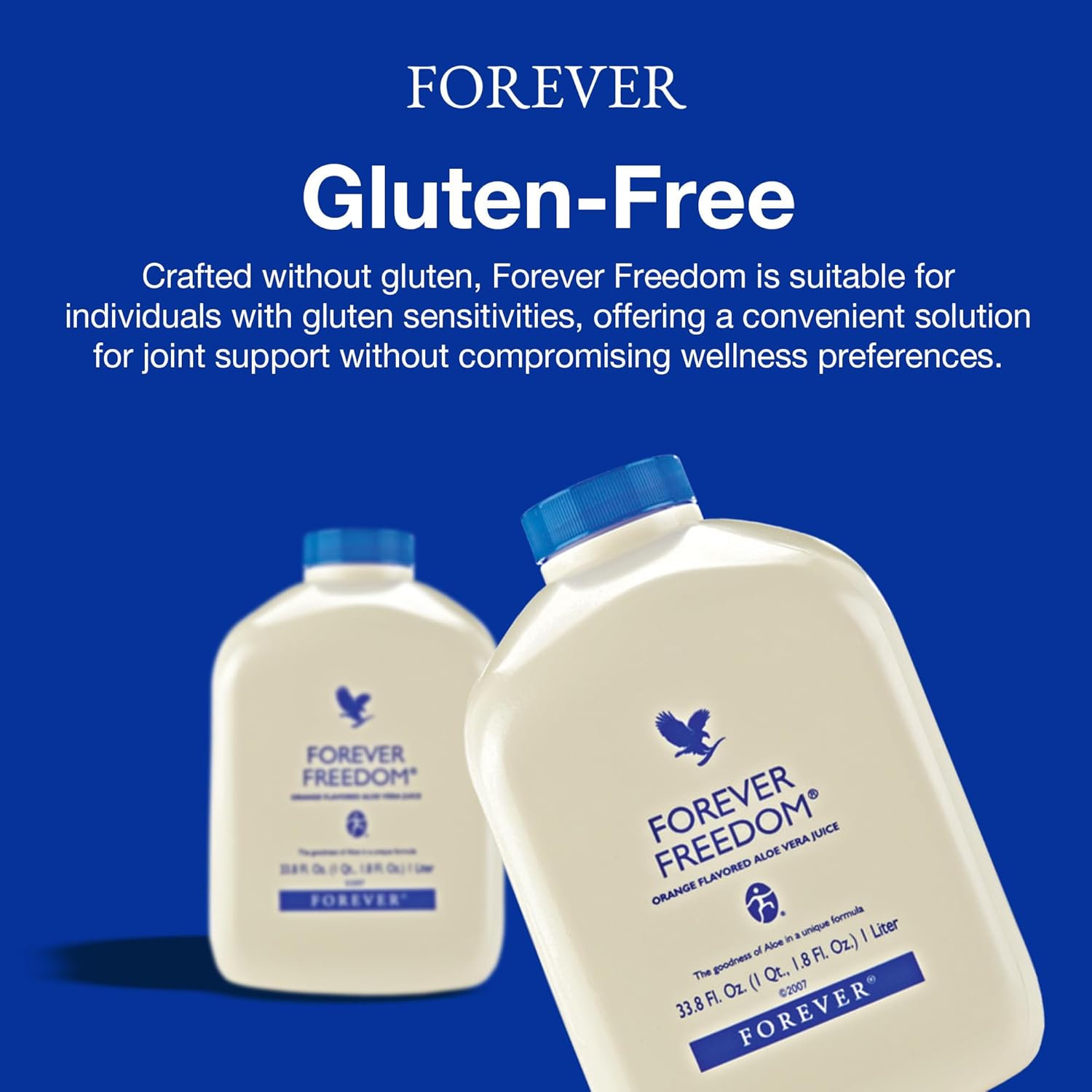 Forever Living Forever Freedom Orange - Joint Support with Aloe Vera, Glucosamine, and Chondroitin - Gluten-Free 33.8 fl oz (2-Pack)
