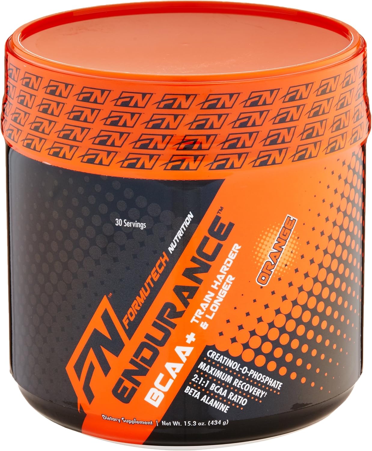 Formutech Nutrition Endurance BCAA Plus - Beta Alanine Supplement for Extended Workouts, Orange Flavor, 434g
