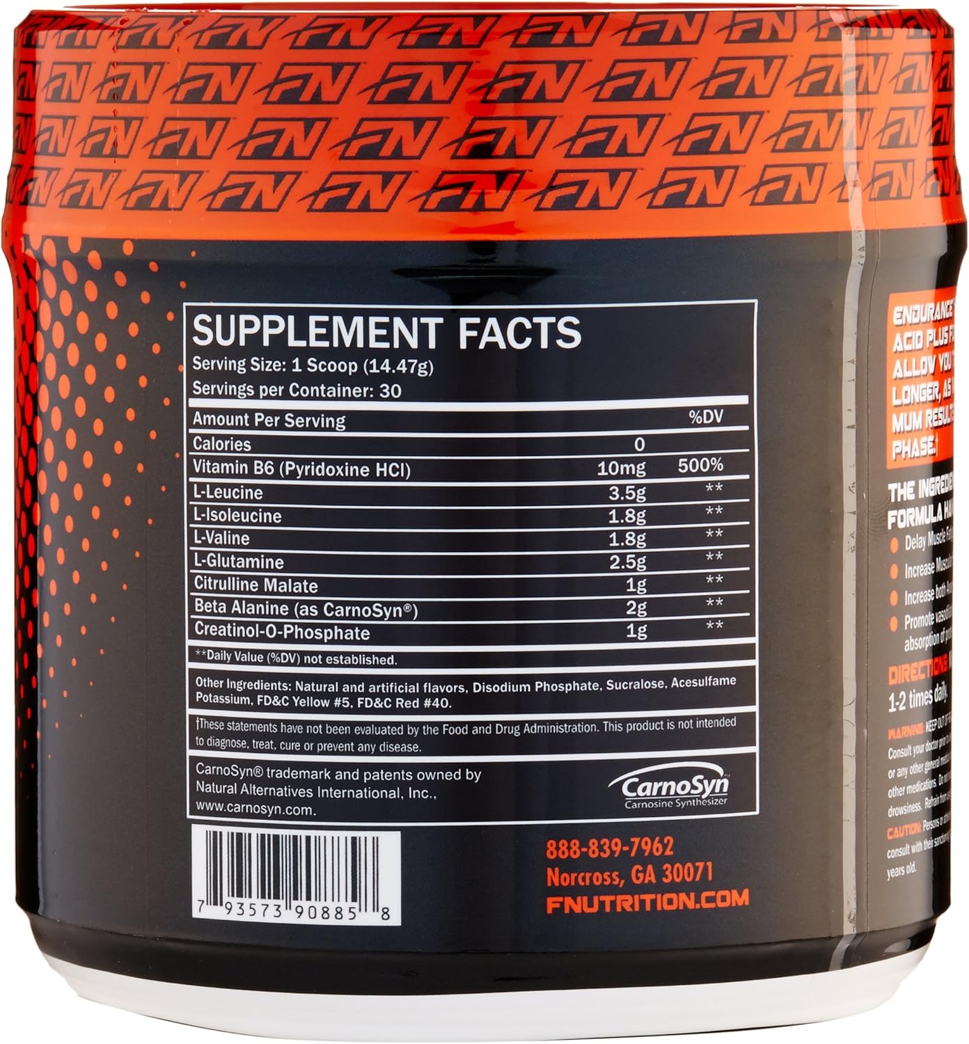 Formutech Nutrition Endurance BCAA Plus with Beta Alanine for Improved Endurance and Performance, Melon Flavor, 434g