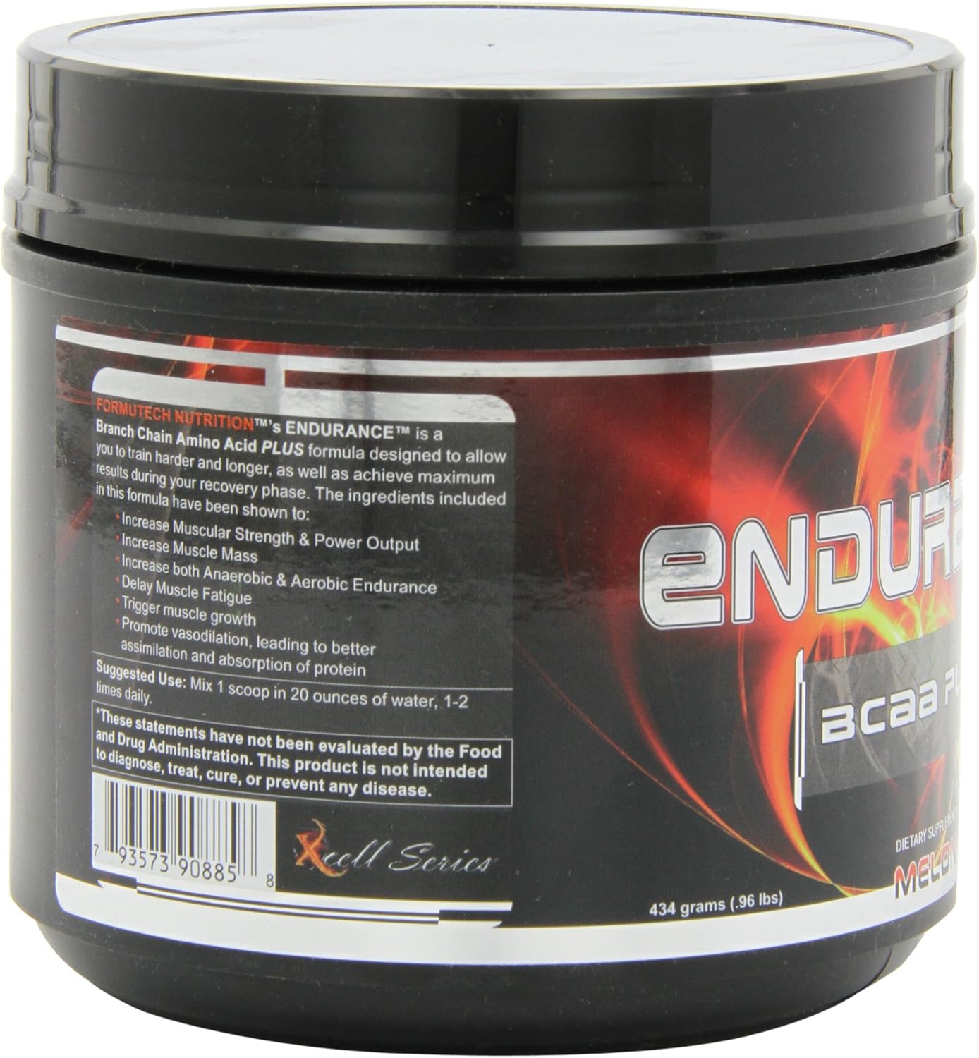 Formutech Nutrition Endurance BCAA Plus with Beta Alanine for Improved Endurance and Performance, Melon Flavor, 434g