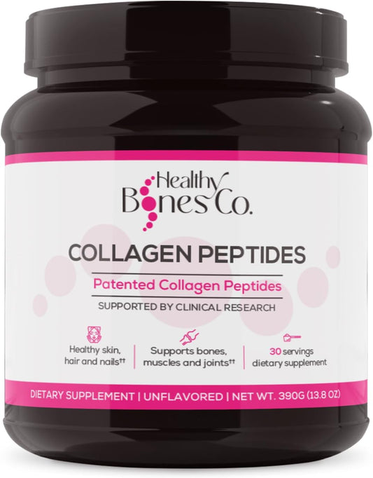 FORTIBONE Collagen Peptides for Bone Health, Joints, Skin, Hair, Nails | Hydrolyzed Anti-Aging Formula with Fortigel, Verisol | 30 Servings