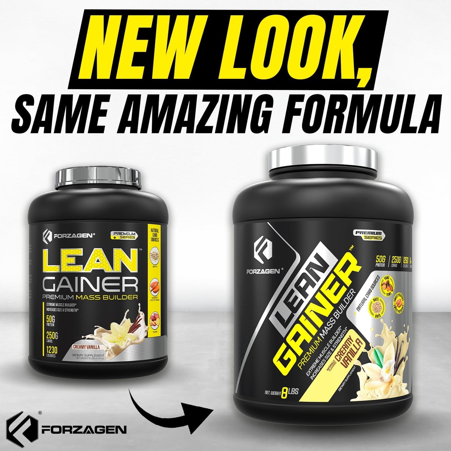 Forzagen Lean Gainer Premium Mass Builder Vanilla - 8 lbs - High Calorie Protein Powder for Men & Women - Muscle Building Supplement - Weight Gain & Bulk