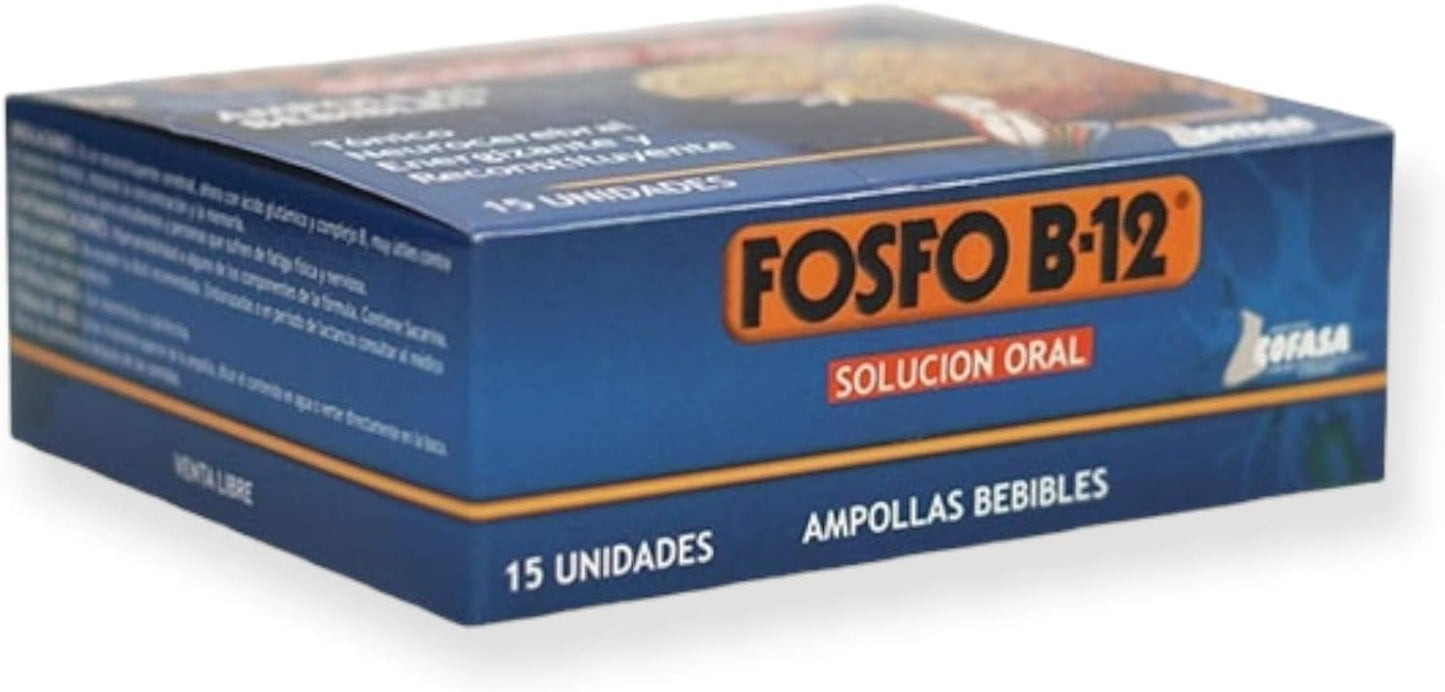 Fosfo B-12 Oral Solution and Syrup Bundle (15 Ampoules + 120ML Syrup)