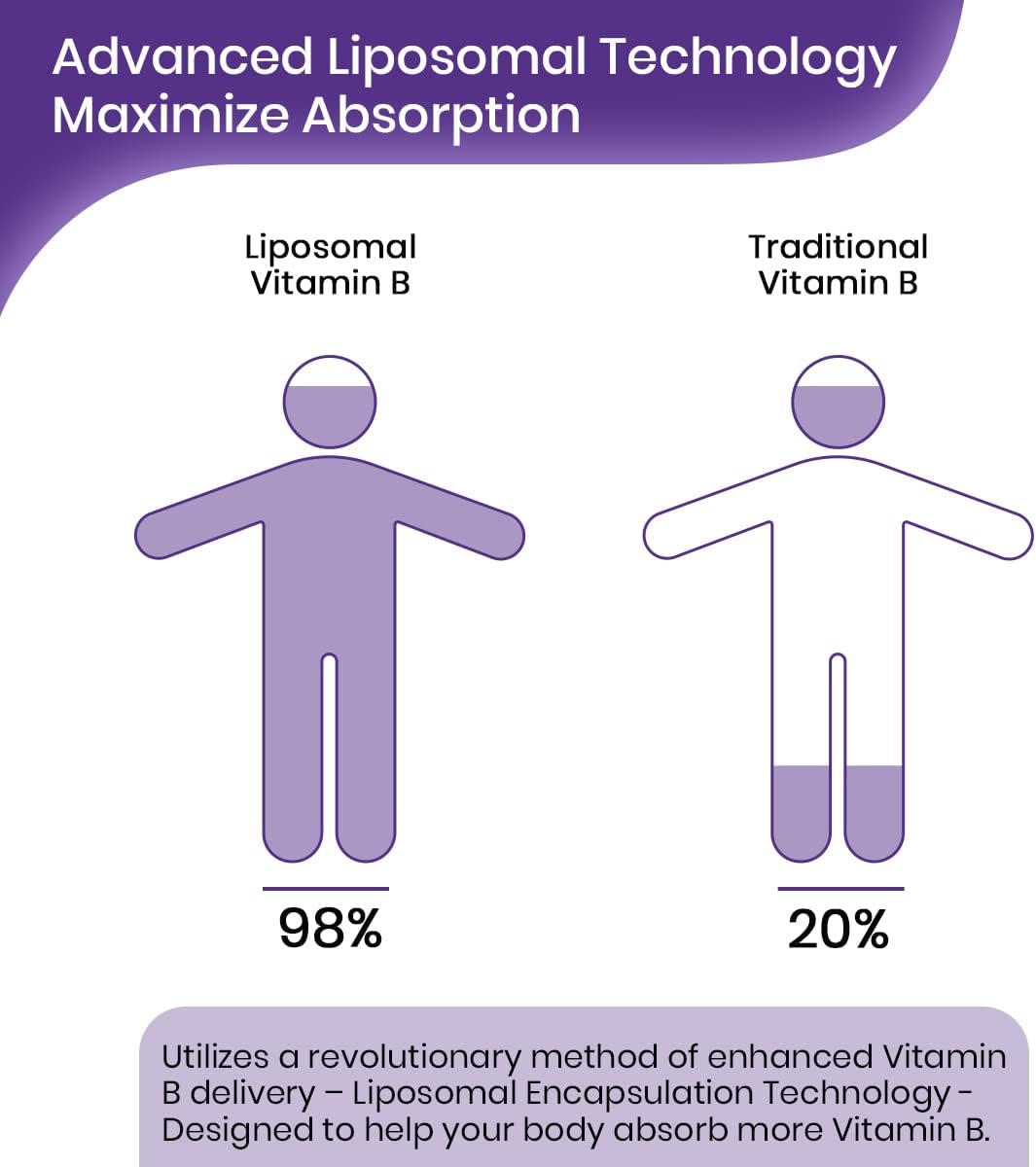 Franguly Liposomal Vitamin B Complex Liquid Sublingual Supplement for Energy & Immune Support - 2.0 oz, Men & Women, Methylated B12, B1, B2, B3, B5, B6, Folate, Biotin - Improved Absorption