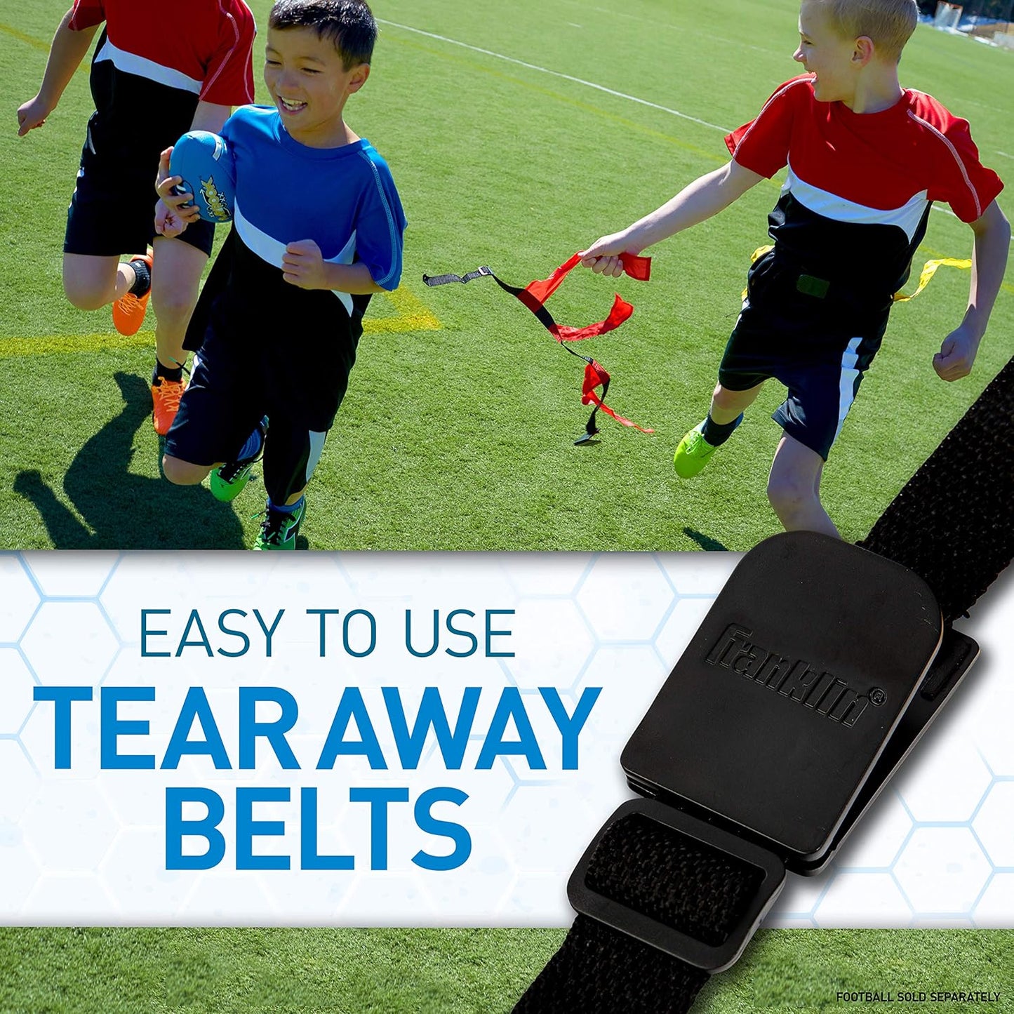 Franklin Sports 10 Player Flag Football Set for Adults and Youth - Includes Belts, Cones, and Field Marker - 5 v 5 Game Equipment