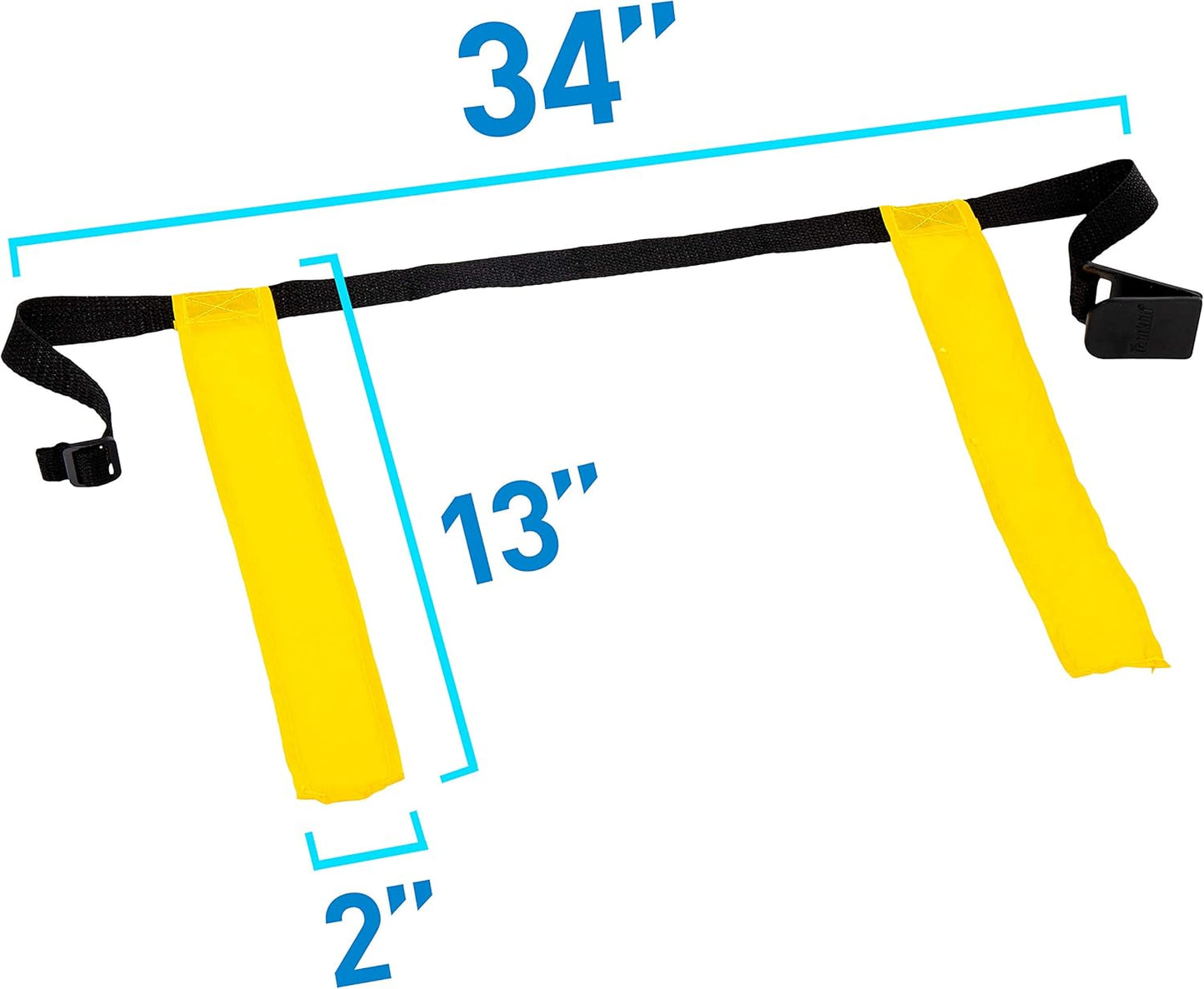 Franklin Sports 8 Player Flag Football Set with Adjustable Belts, Field Marker, and 4 v 4 Setup for Adults and Youth