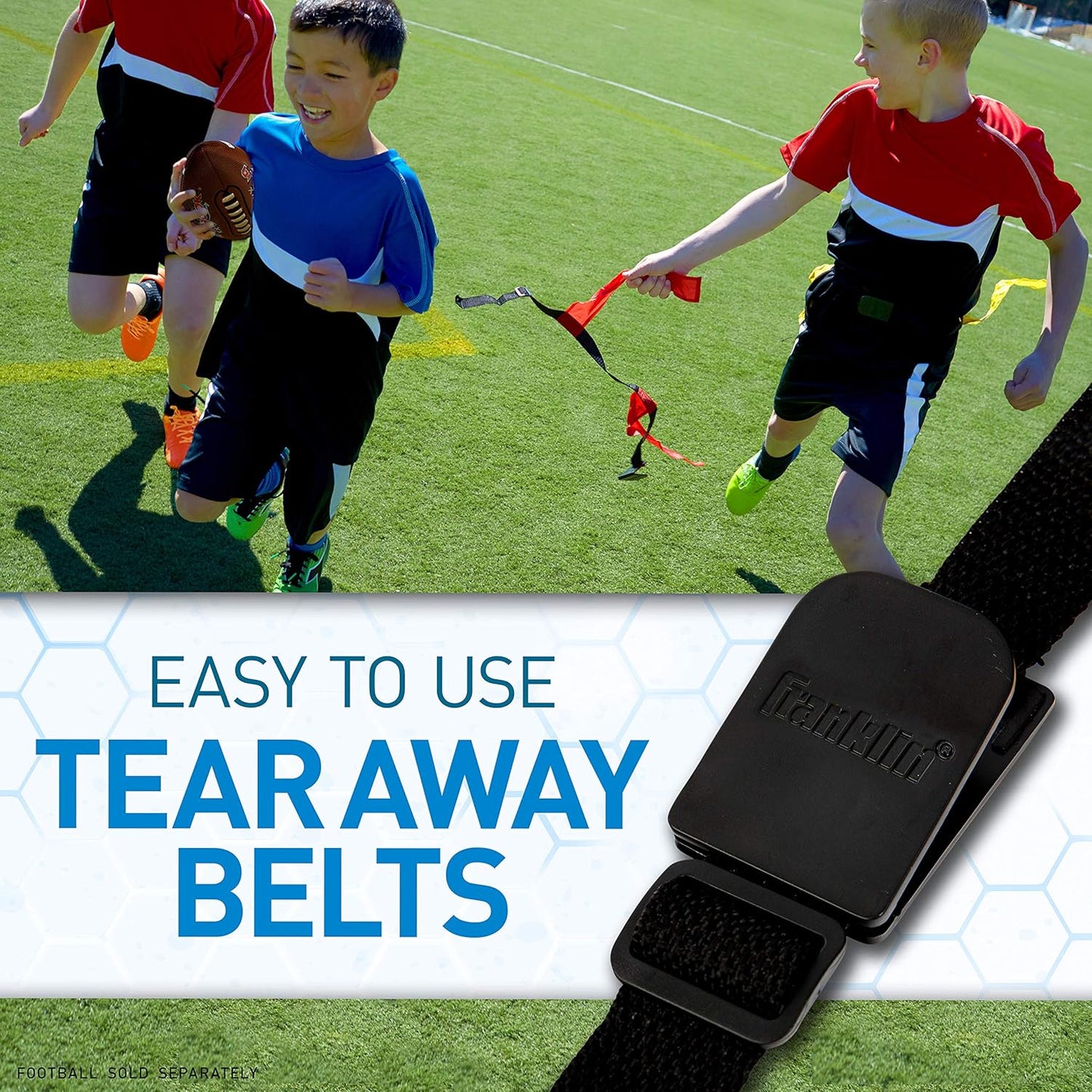 Franklin Sports 8 Player Flag Football Set with Adjustable Belts, Field Marker, and 4 v 4 Setup for Adults and Youth