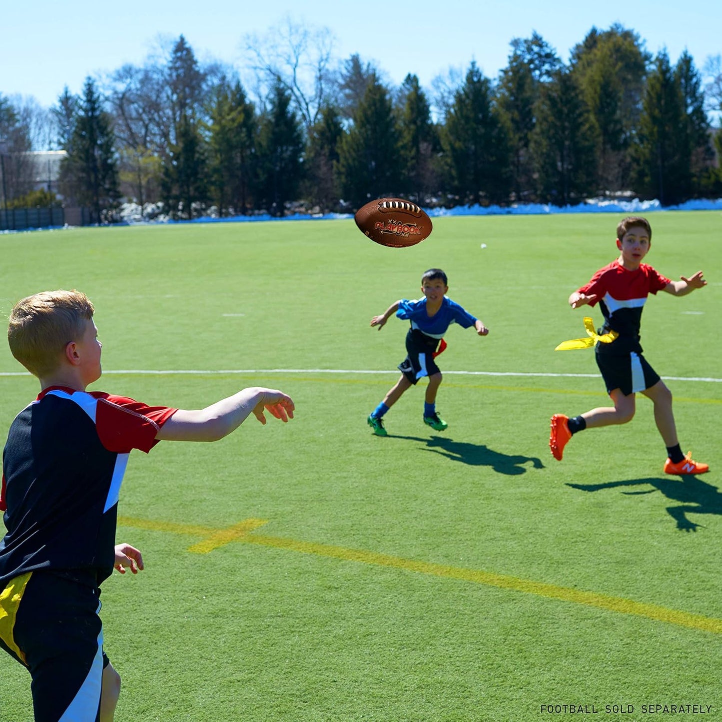Franklin Sports 8 Player Flag Football Set with Adjustable Belts, Field Marker, and 4 v 4 Setup for Adults and Youth