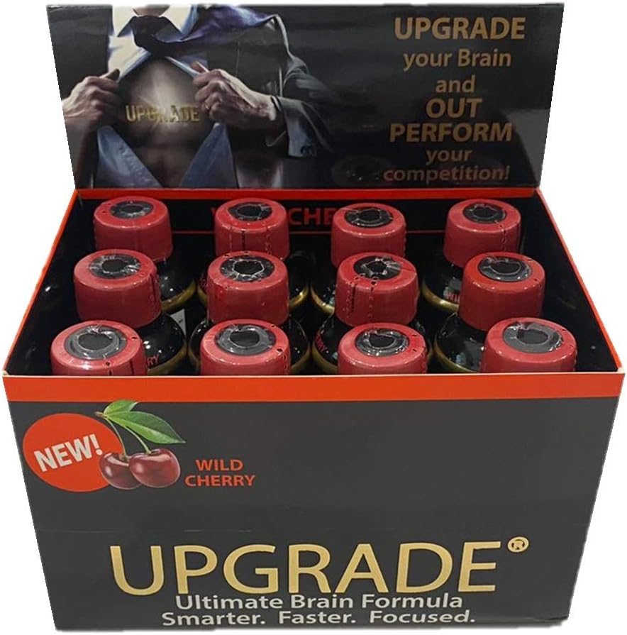 Freeman Formula Brain Upgrade Supplement - Boosts Memory, Focus, and Clarity - AAKG with Beta Alanine, Alpha GPC, Green Tea, Ginkgo Biloba - 2 Fl oz (12 Pack)