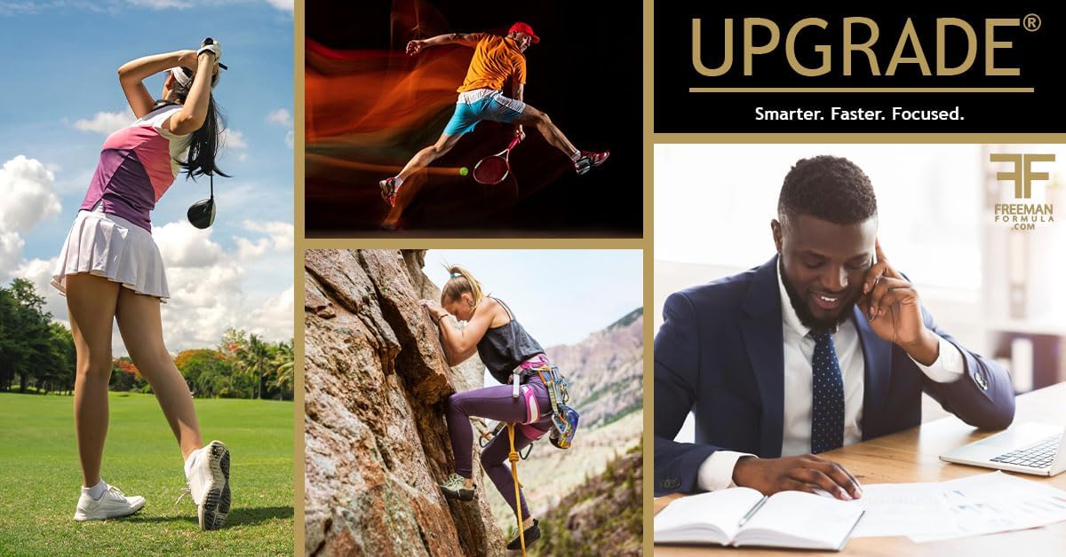 Freeman Formula Upgrade Liquid Energy Shot Brain Supplement - Nootropic Focus Booster with Mood Enhancement and Stress Relief - Assorted Flavors - 1.8 FL oz