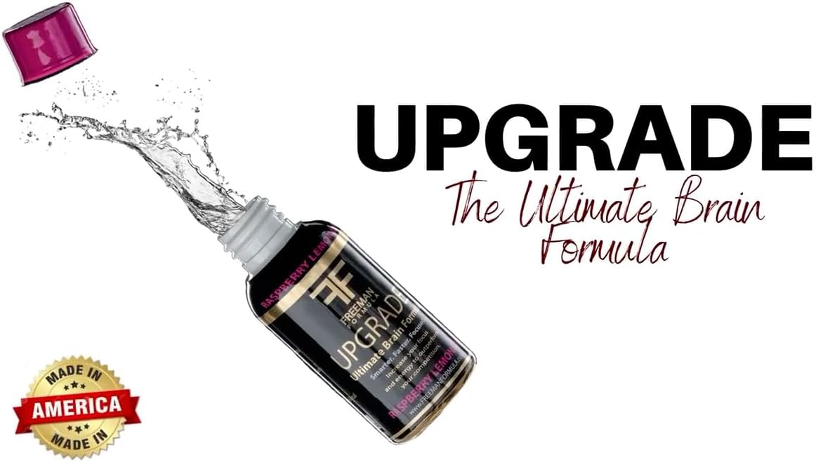 Freeman Formula Upgrade Liquid Energy Shot Brain Supplement - Nootropic Focus Booster with Mood Enhancement and Stress Relief - Assorted Flavors - 1.8 FL oz