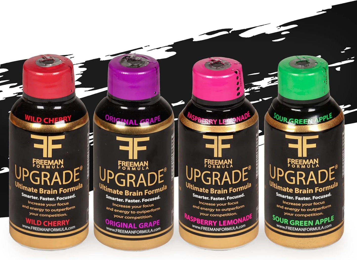 Freeman Formula Upgrade Liquid Energy Shot Brain Supplement - Nootropic Focus Booster with Mood Enhancement and Stress Relief - Assorted Flavors - 1.8 FL oz