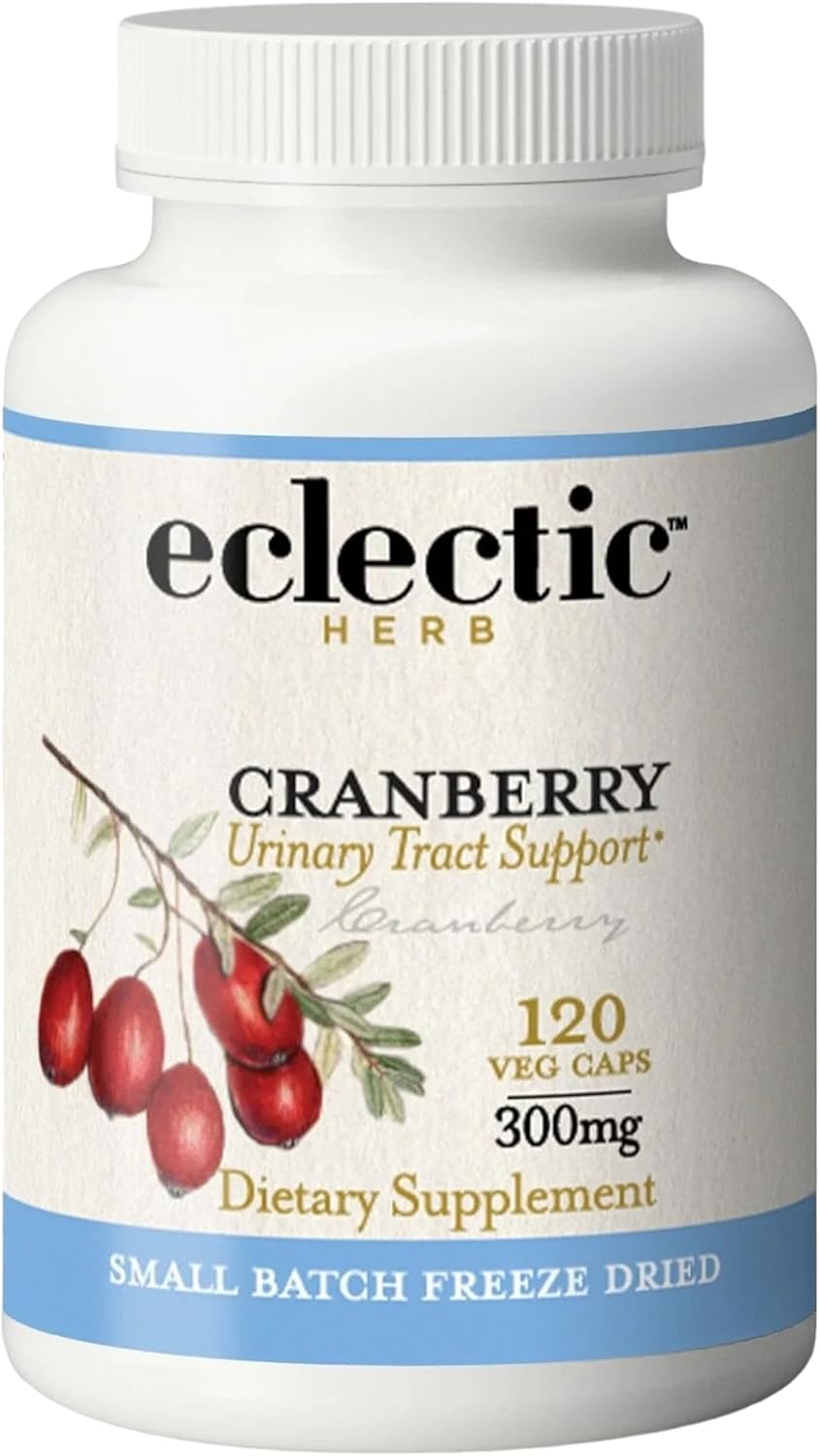 Freeze-Dried Cranberry Supplement | 120 Count | Eclectic Institute Organic U.S.-Grown Whole Berry