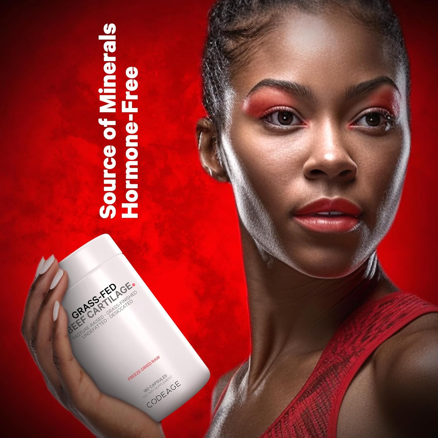 Freeze Dried Grass Fed Beef Cartilage Supplement - Non-Defatted Bovine Tracheal & Liver Pills - Pasture Raised Argentina Beef Vitamins - Non-GMO - 180 Capsules