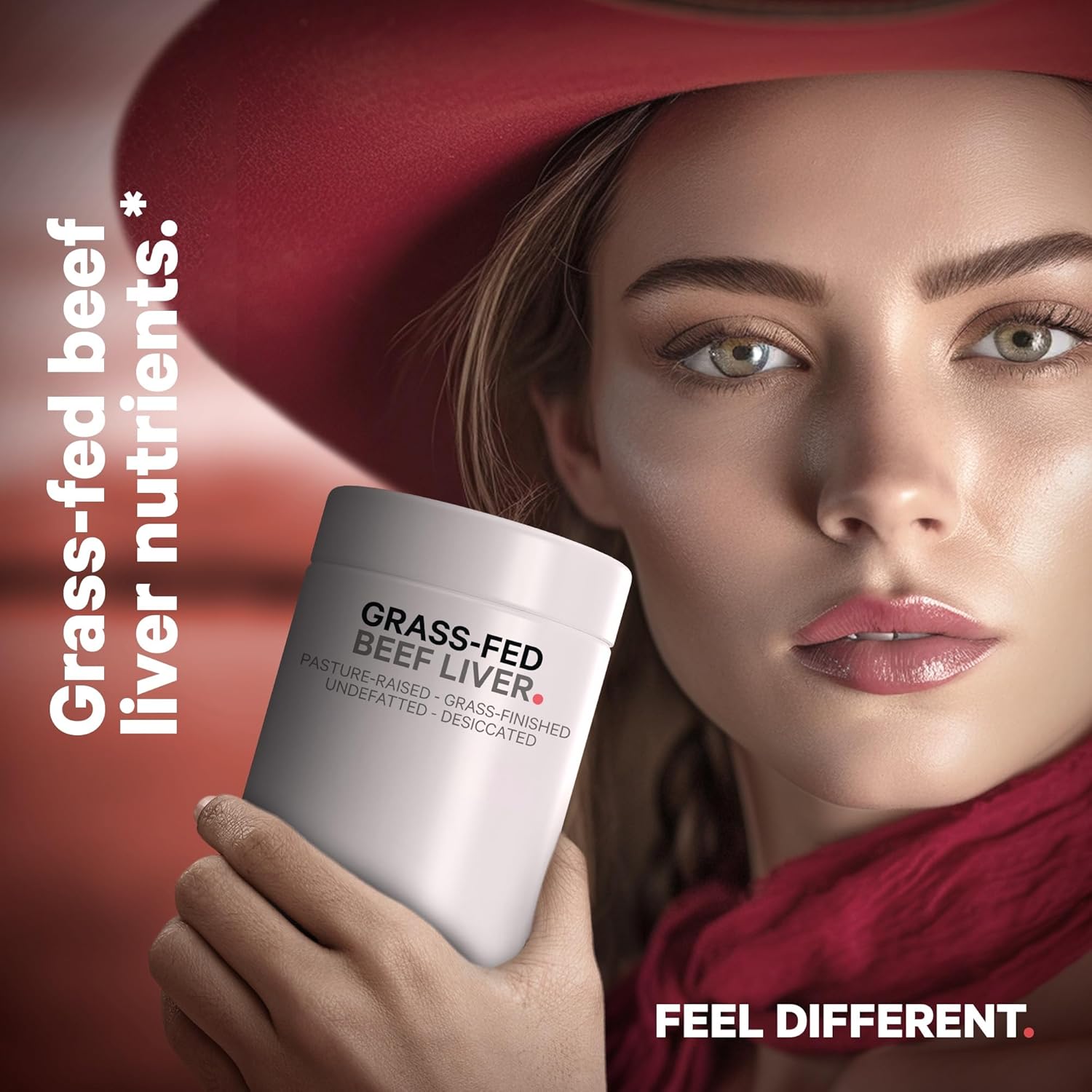 Freeze Dried Grass-Fed Beef Liver Supplement Capsules, Non-Defatted Glandular Bovine Pills, Pasture Raised Liver Vitamins, Non-GMO - 180 Count