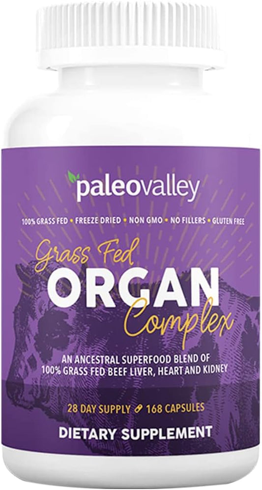 Freeze-Dried Grass-Fed Beef Organ Complex with Liver, Heart, and Kidney - 1 Bottle