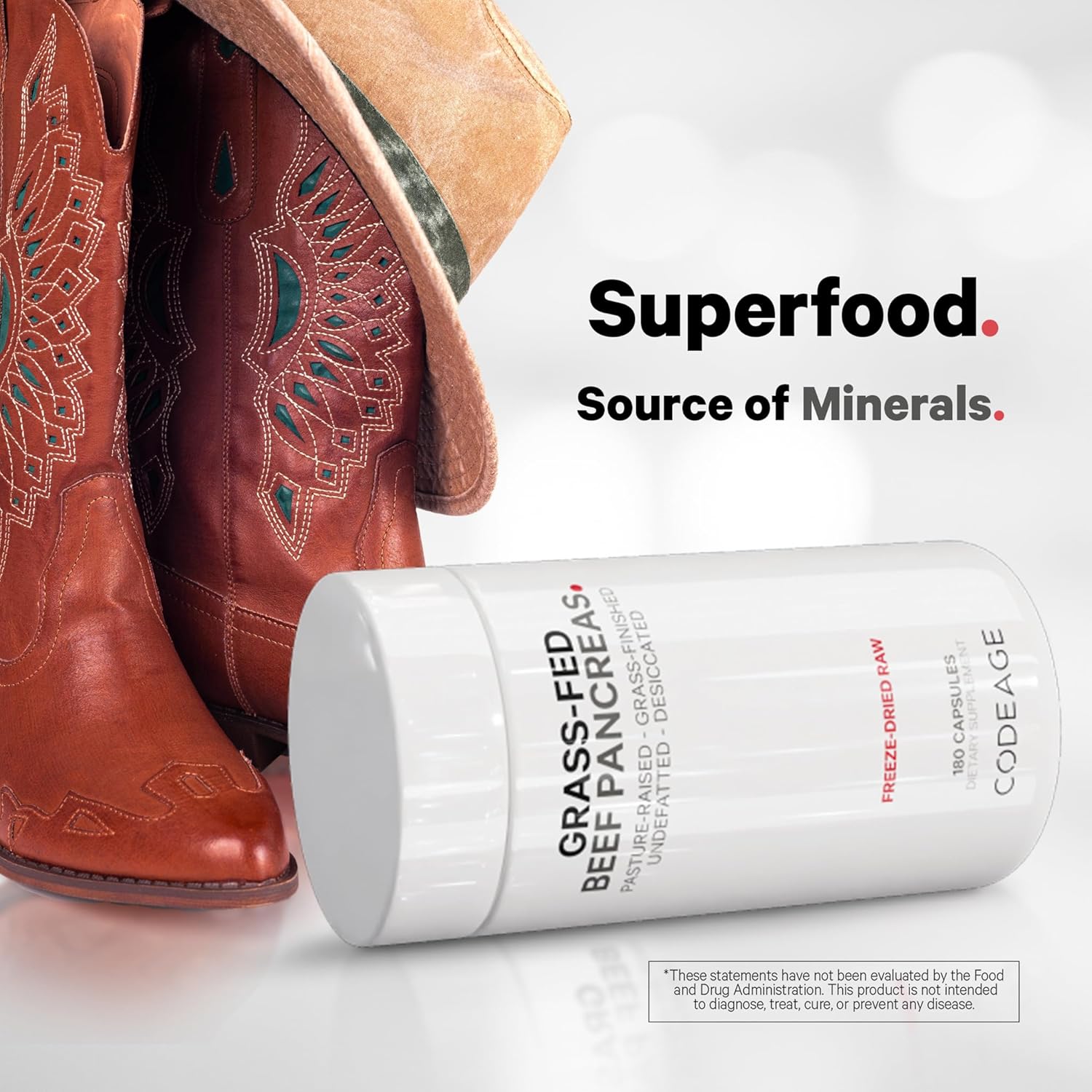 Freeze Dried Grass Fed Beef Pancreas Glandular Supplement - Non-Defatted Desiccated Pills for Pancreatic Enzymes Diet - Bovine Vitamins (180 Capsules)