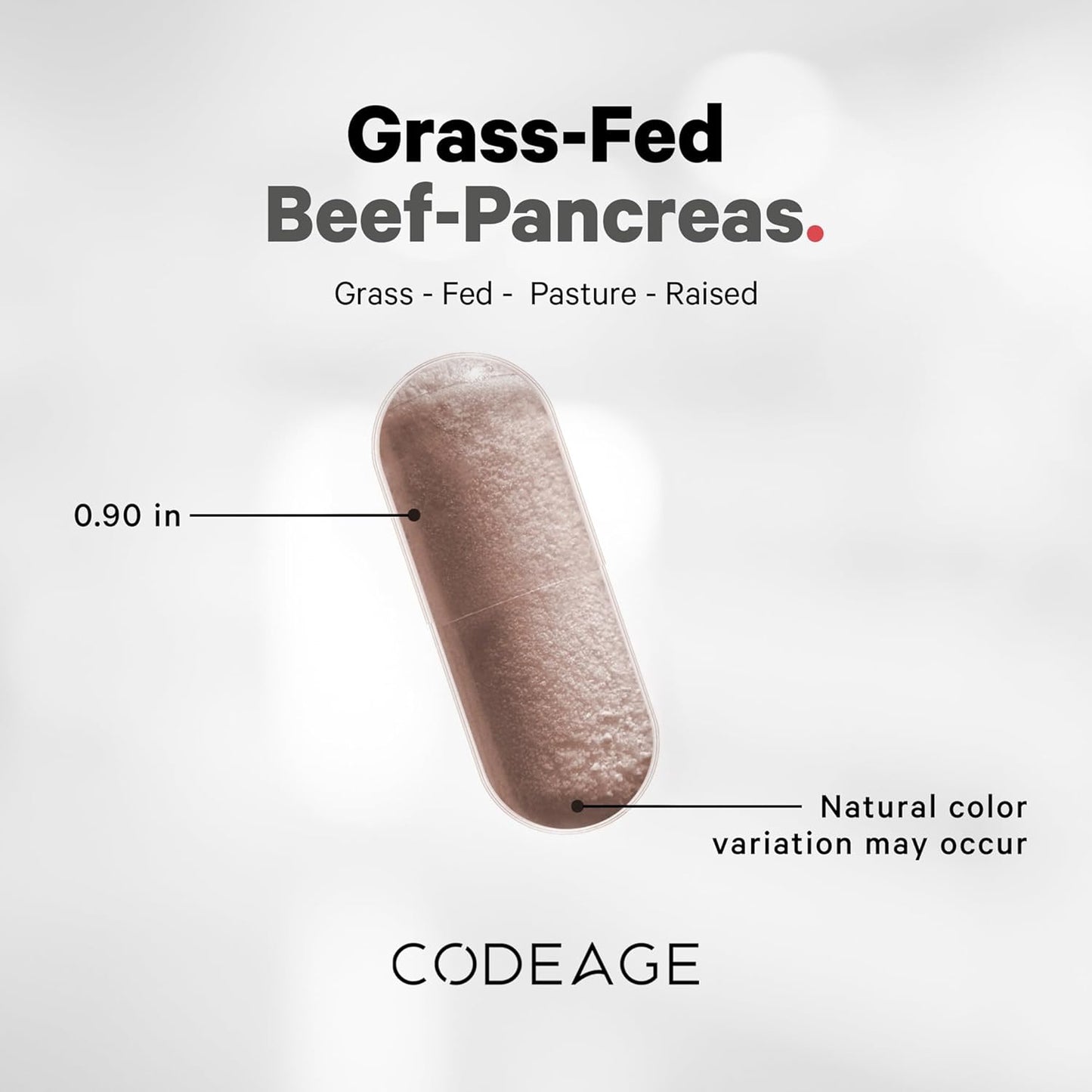 Freeze Dried Grass Fed Beef Pancreas Glandular Supplement - Non-Defatted Desiccated Pills for Pancreatic Enzymes Diet - Bovine Vitamins (180 Capsules)