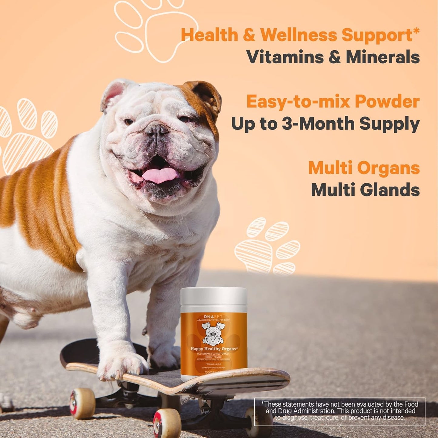 Freeze-Dried Raw Beef Organ Supplement for Dogs, Multi-Organ Powder with Canine Vitamins, 3 oz